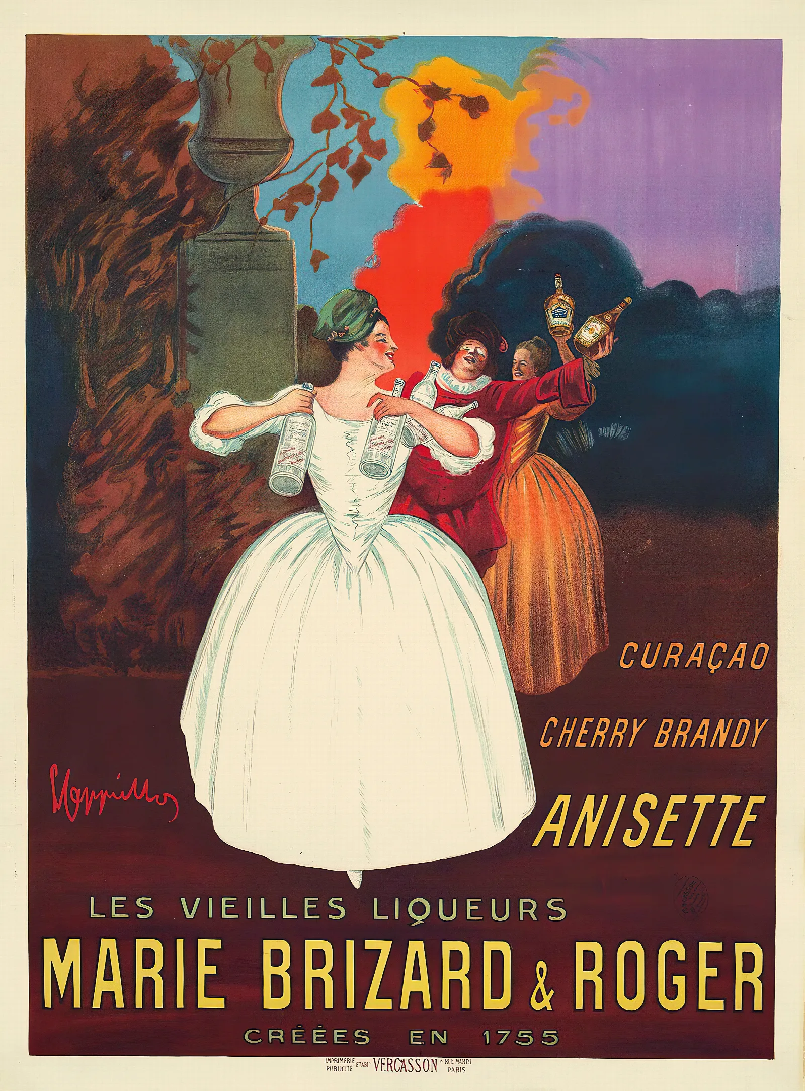 Marie Brizard Roger Wall Art by Leonetto Cappiello - Canvas Print