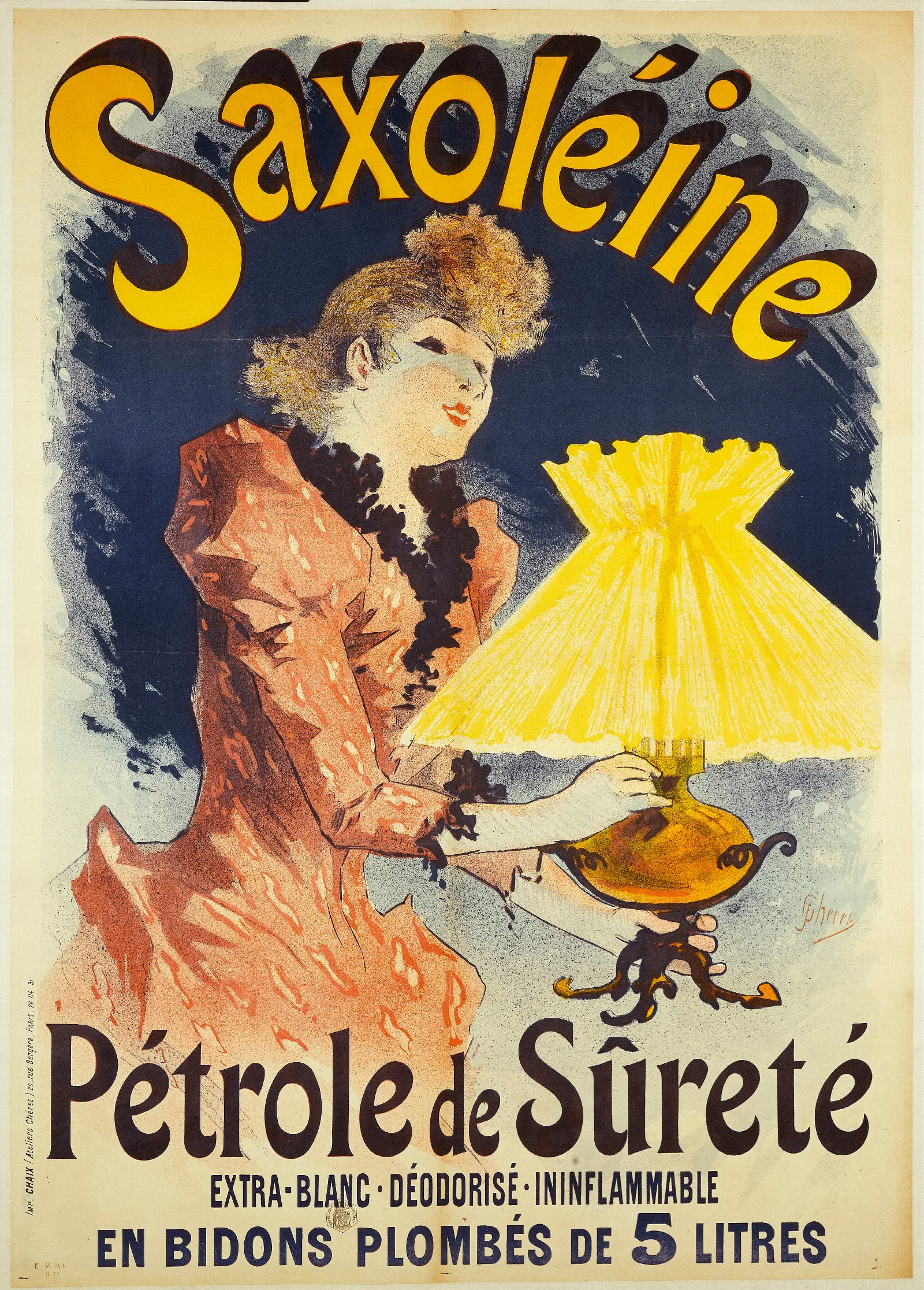 Saxoleinepetrole De Surete Wall Art by Jules Chéret - Canvas Print