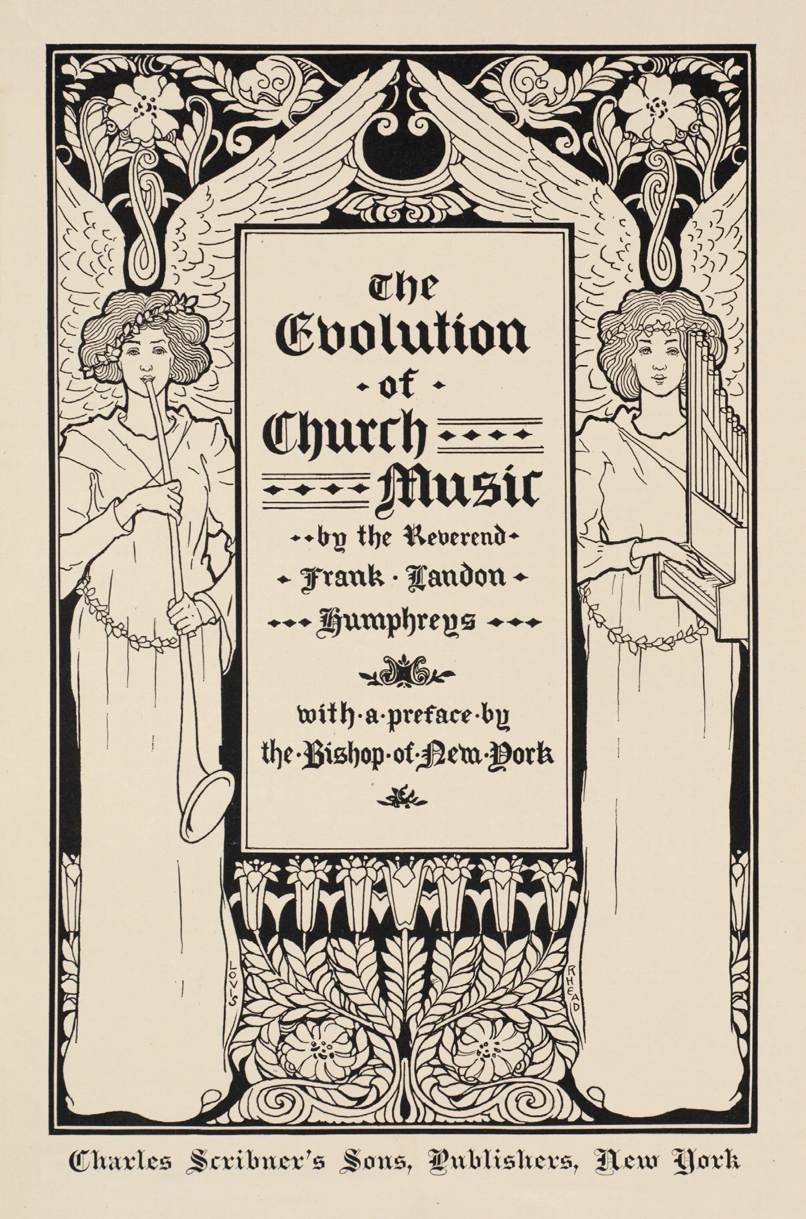 The Evolution Of Church Music Wall Art by Louis Rhead - Canvas Print