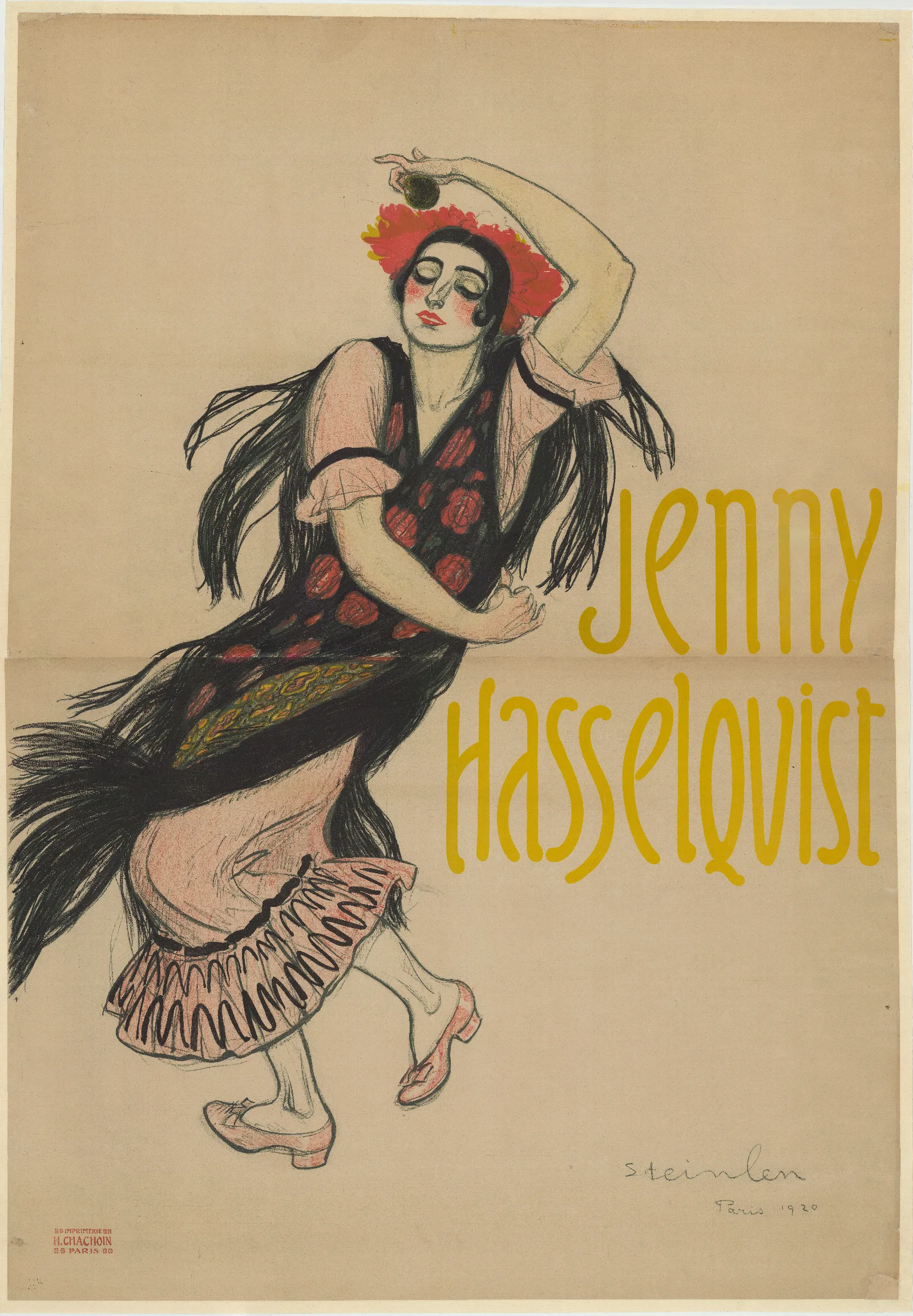 Jenny Hasselquist Wall Art by Théophile Alexandre Steinlen - Canvas Print