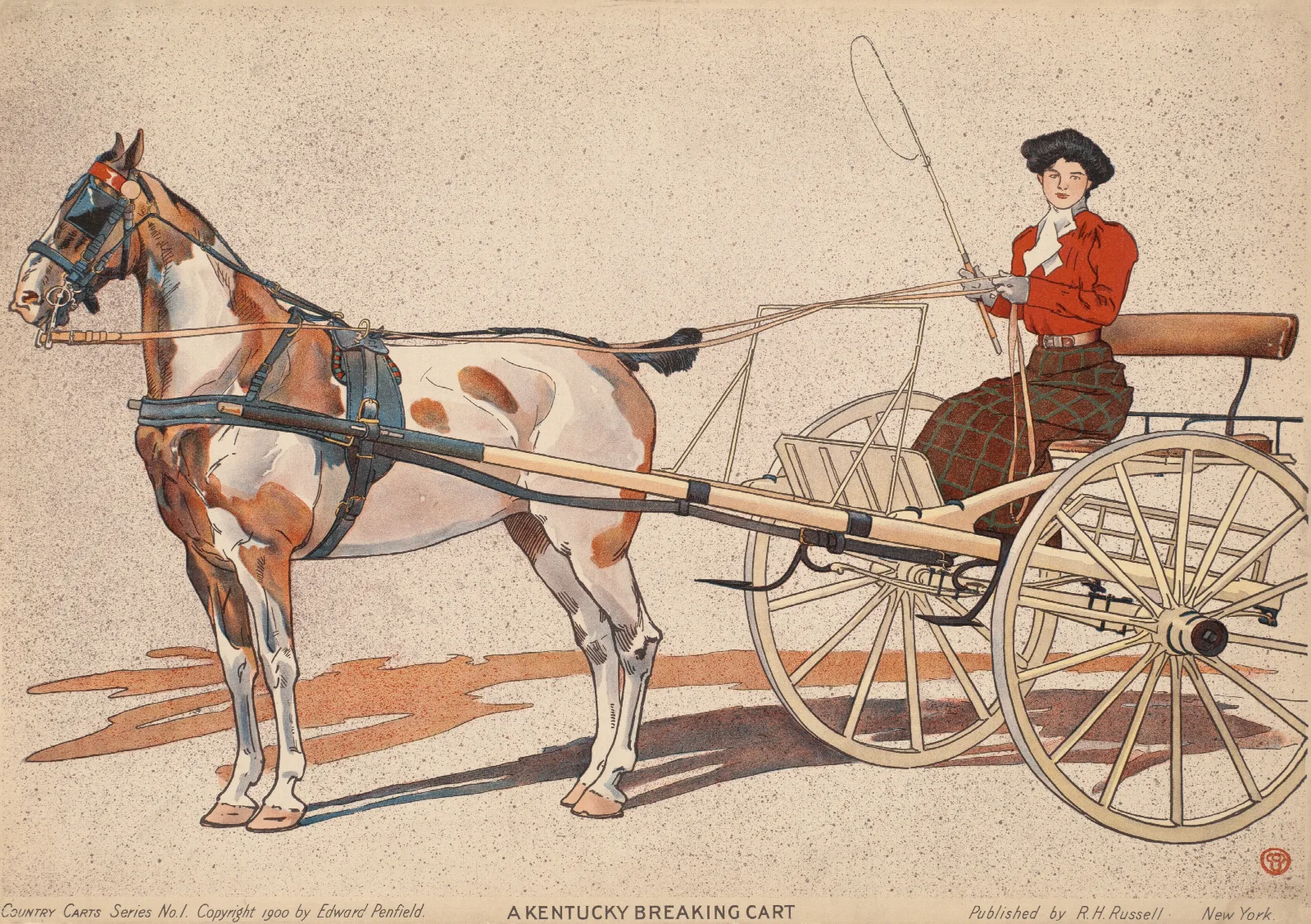 A Kentucky Breaking Cart Wall Art by Edward Penfield - Canvas Print