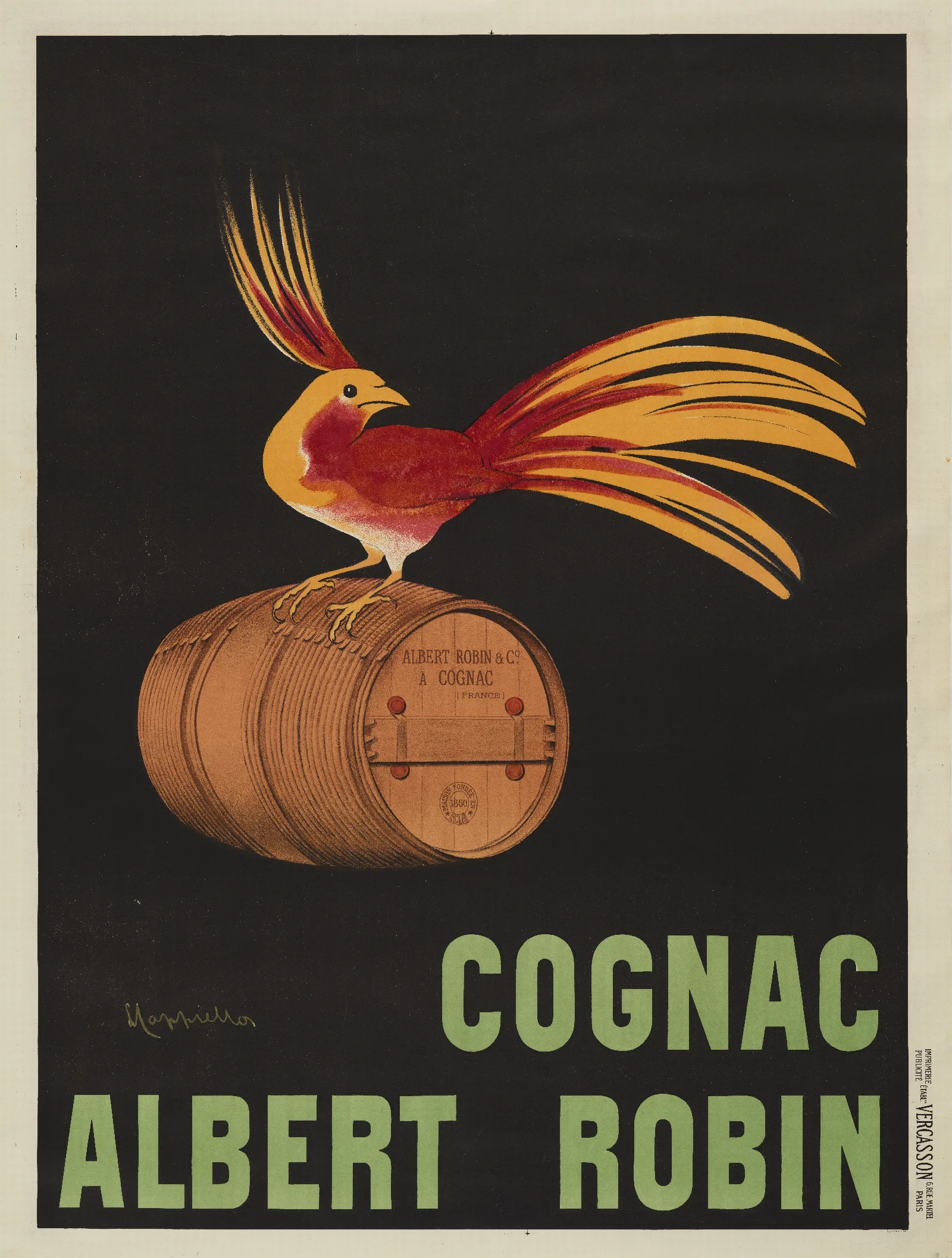 Cognac Albert Robin Wall Art by Leonetto Cappiello - Canvas Print