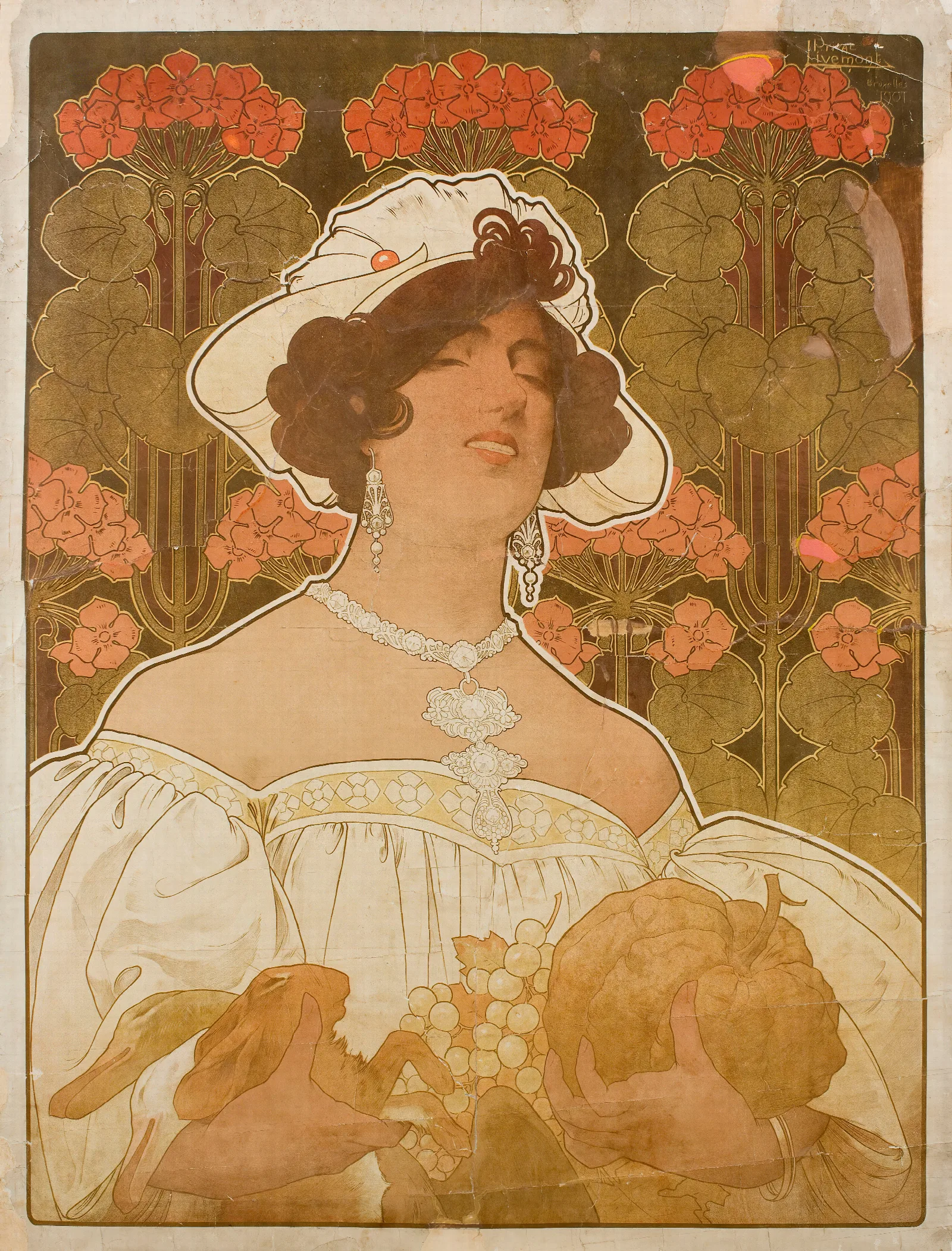 Posters 14 by Henri Privat-Livemont (1901) by Henri Privat-Livemont - Canvas Print