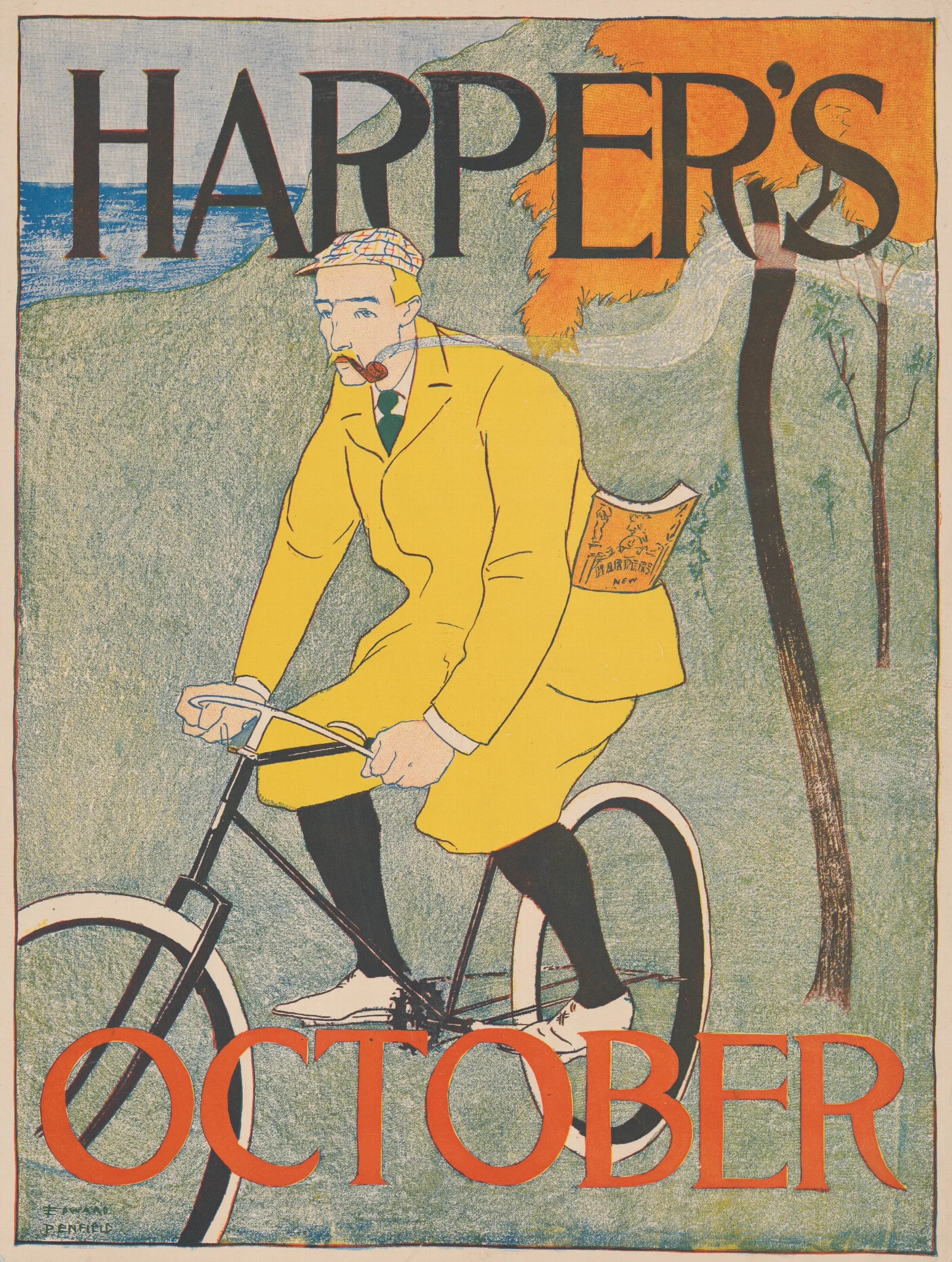 Harpers October 3 Wall Art by Edward Penfield - Canvas Print