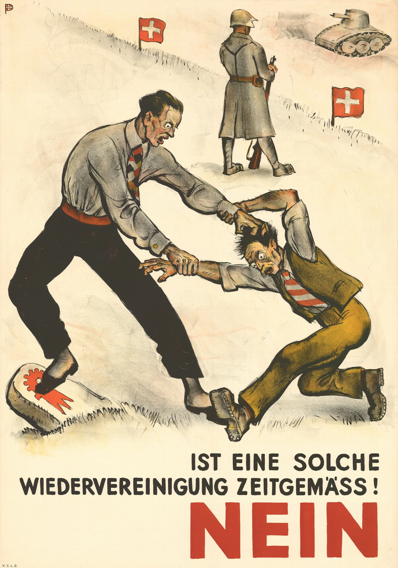 Ist Eine Solche Wiedervereinigung Zeitgemass Nein Wall Art by Otto Plattner - Canvas Print
