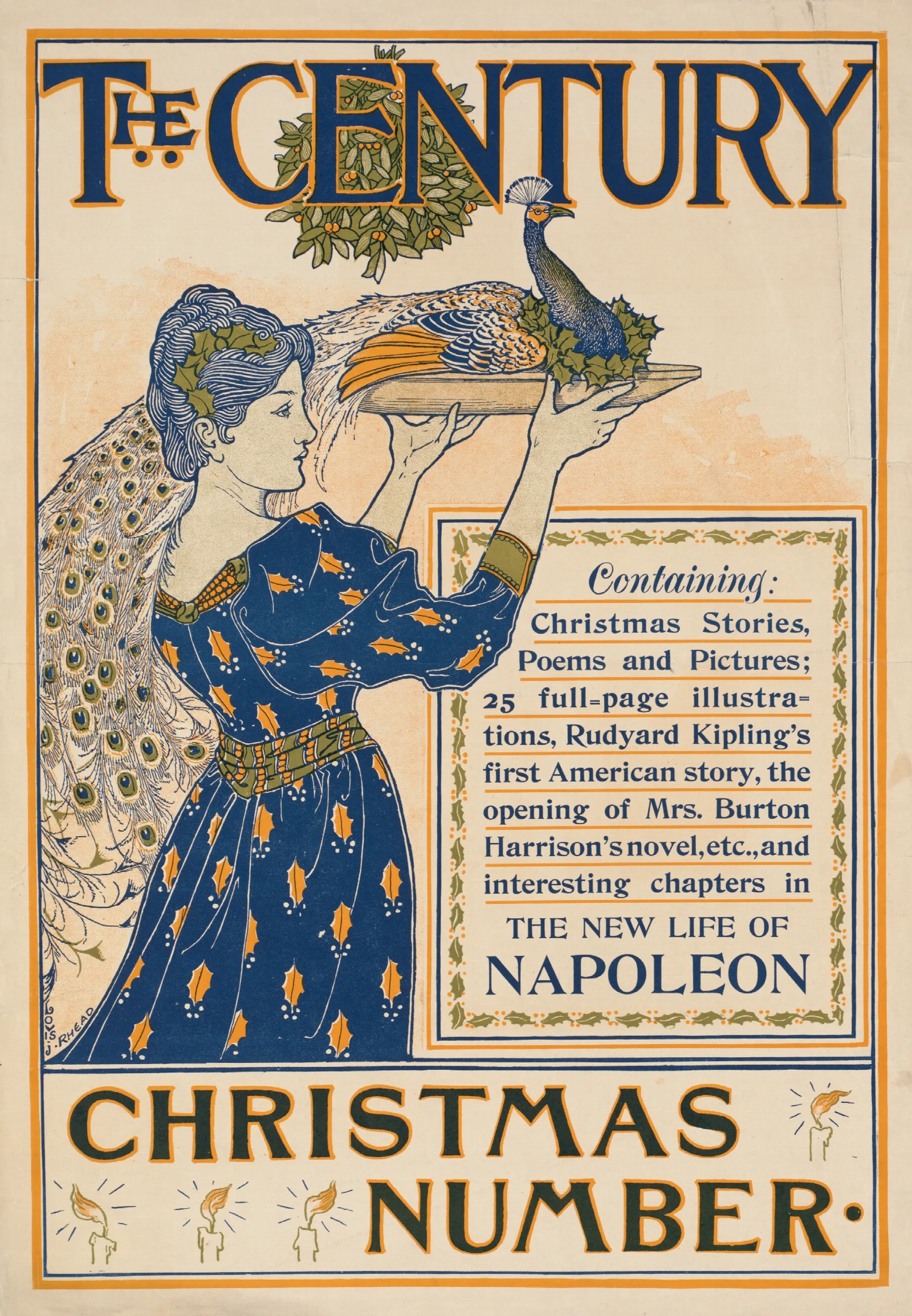 The Century Christmas Number Wall Art by Louis Rhead - Canvas Print