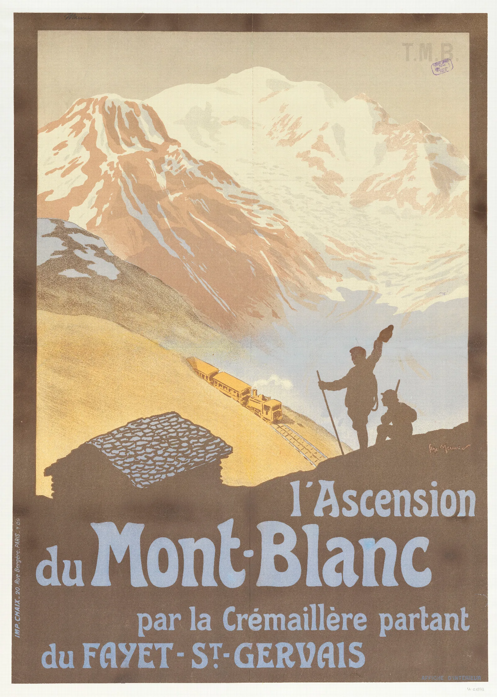 Lascension Du Mont Blanc Wall Art by Georges Meunier - Canvas Print