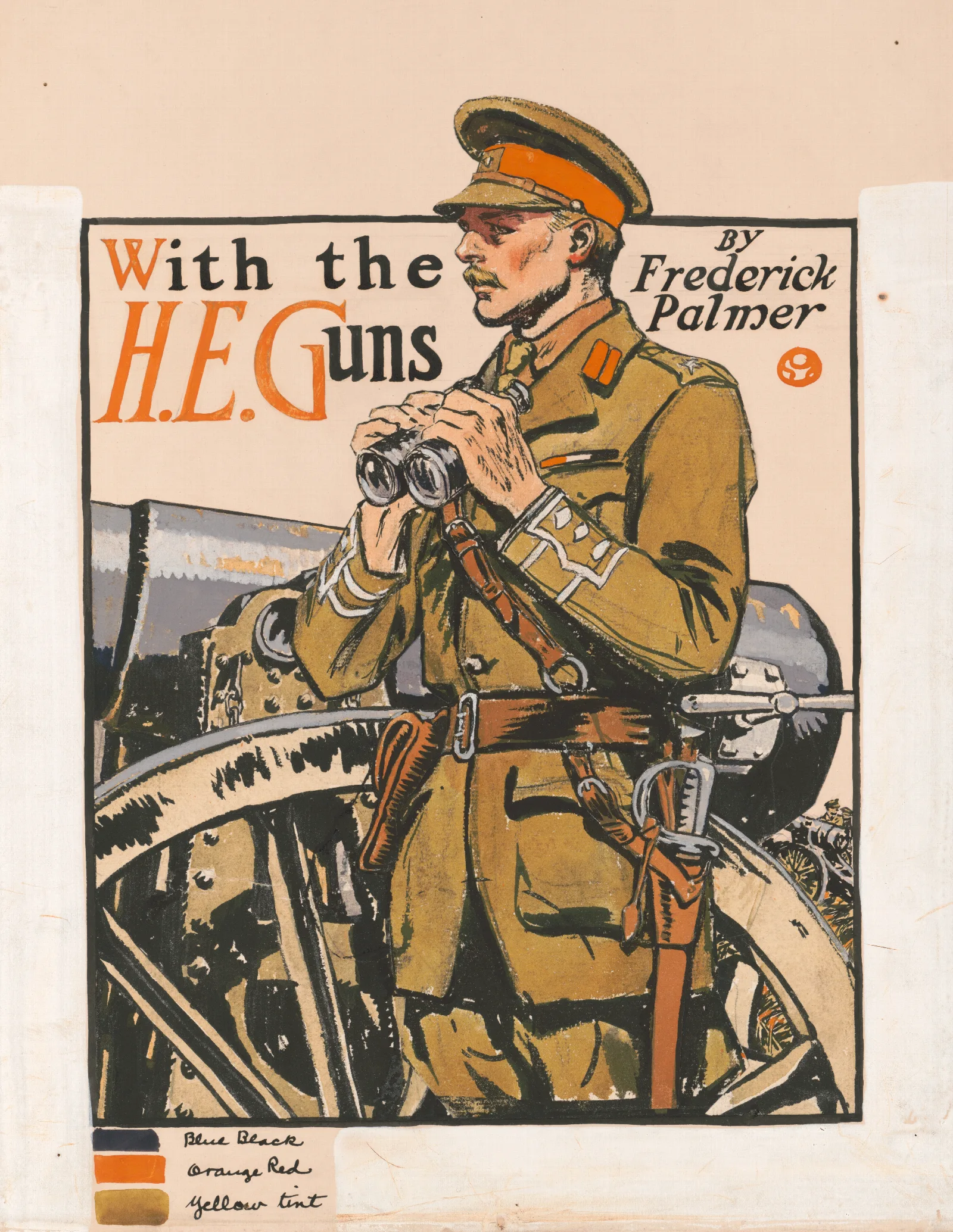 With The H E Guns By Frederick Palmer Wall Art by Edward Penfield - Canvas Print