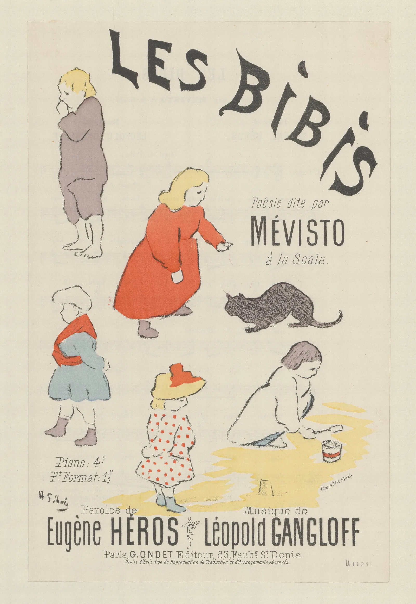 Les Bibis 2 Wall Art by Henri-Gabriel Ibels - Canvas Print