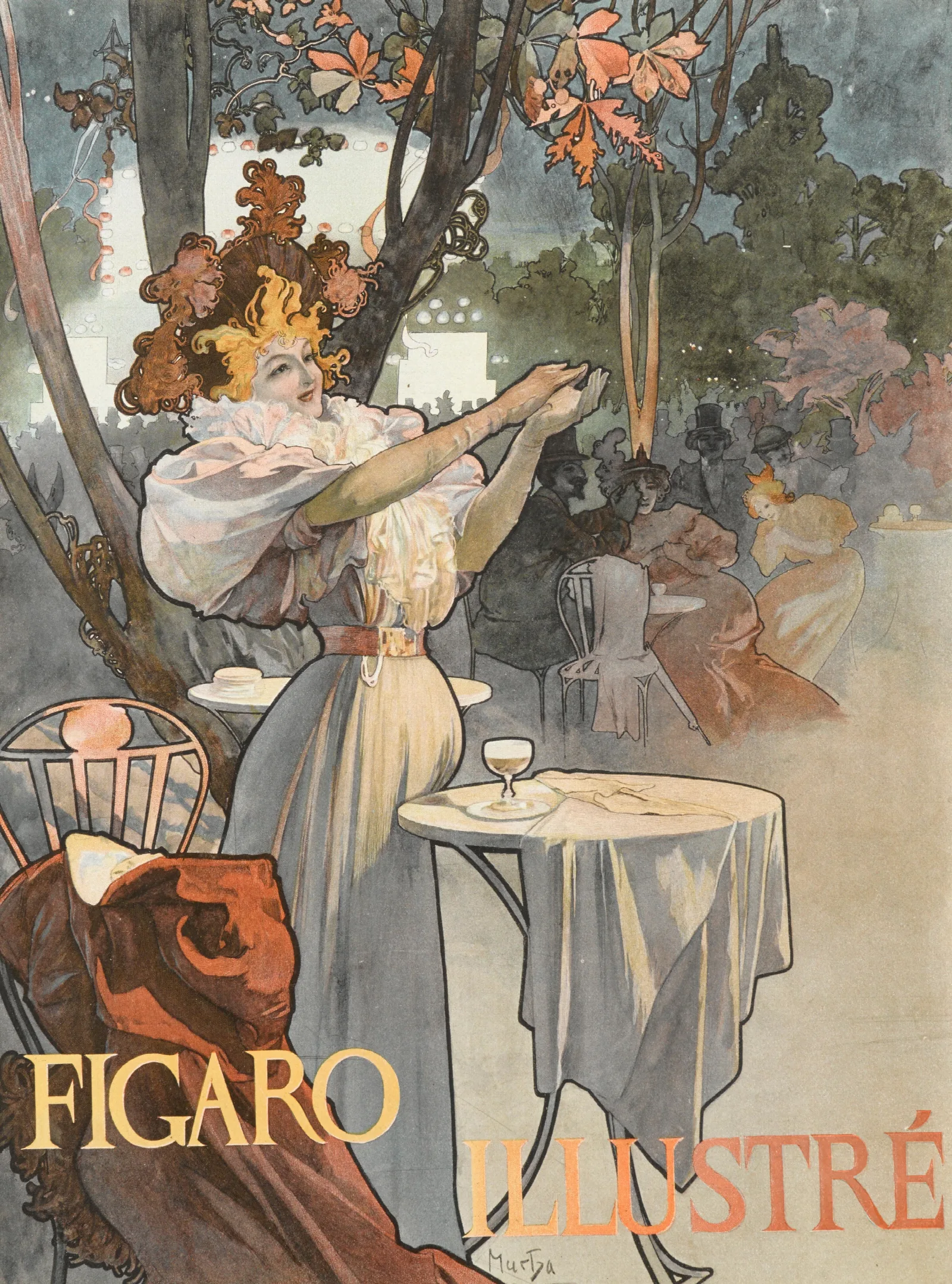 Figaro Wall Art by Alphonse Mucha - Canvas Print