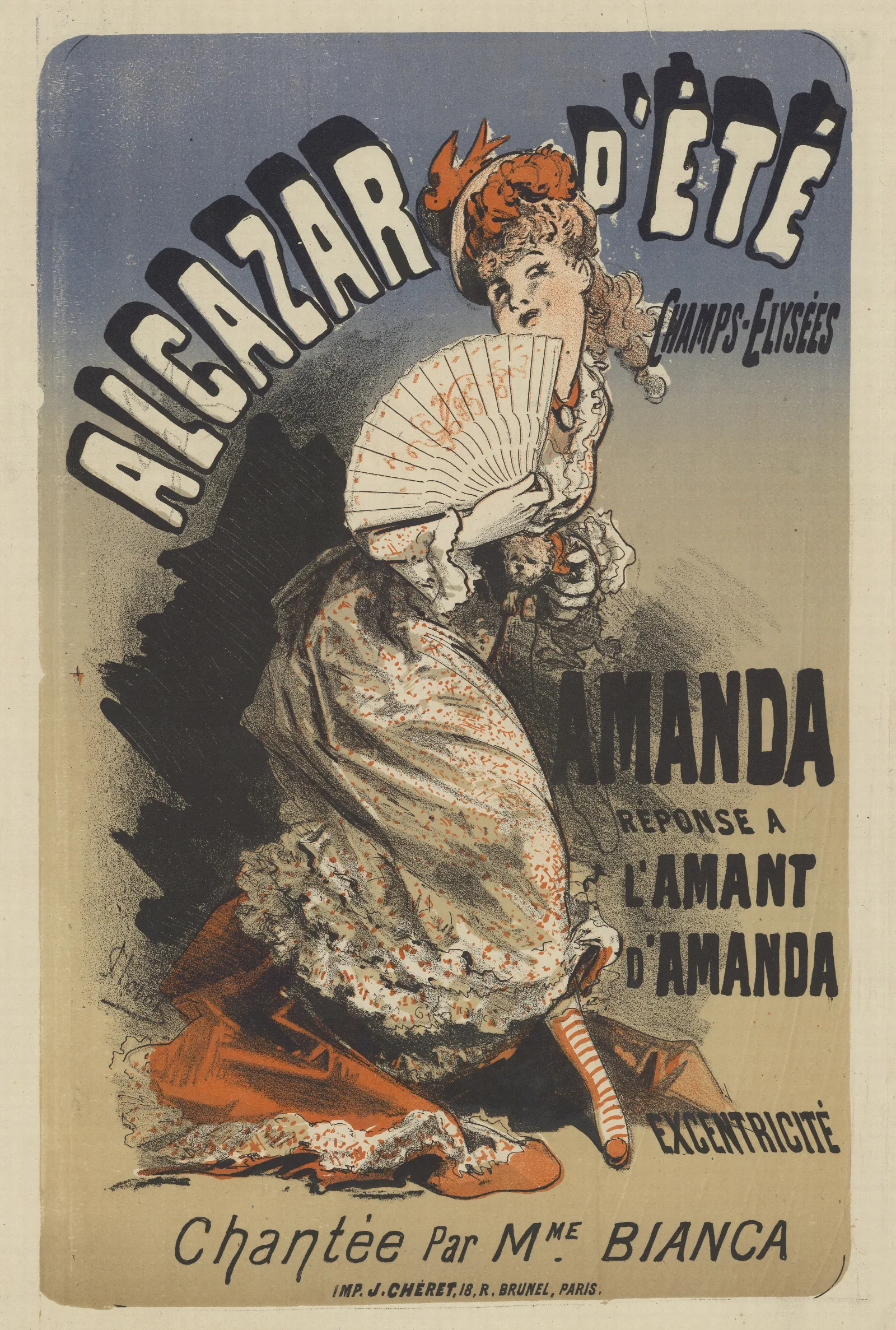 Alcazar Dete Lamant Damanda Et Amanda Reponse A Lamant Damanda 2 Wall Art by Jules Chéret - Canvas Print