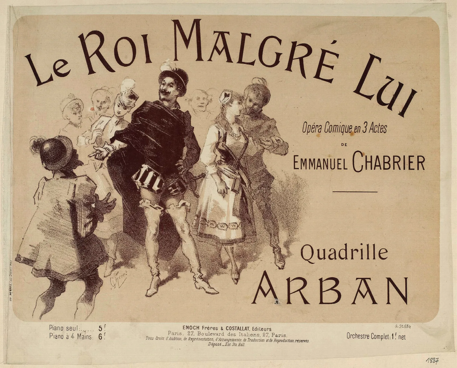 Le Roi Malgre Lui Wall Art by Jules Chéret - Canvas Print