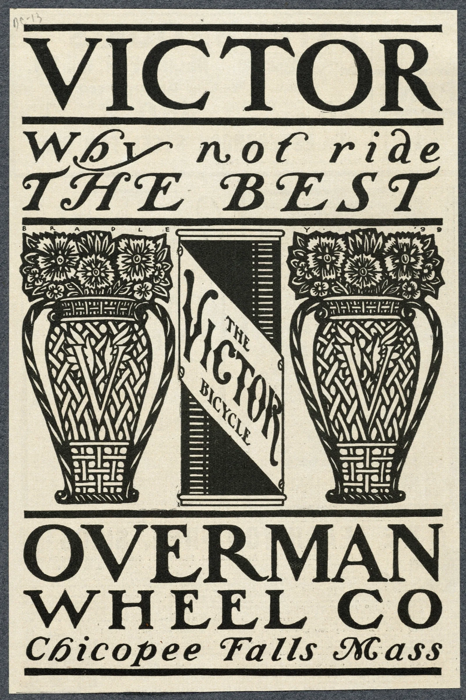 Victor Overman Wheel Co Wall Art by Will Bradley - Canvas Print