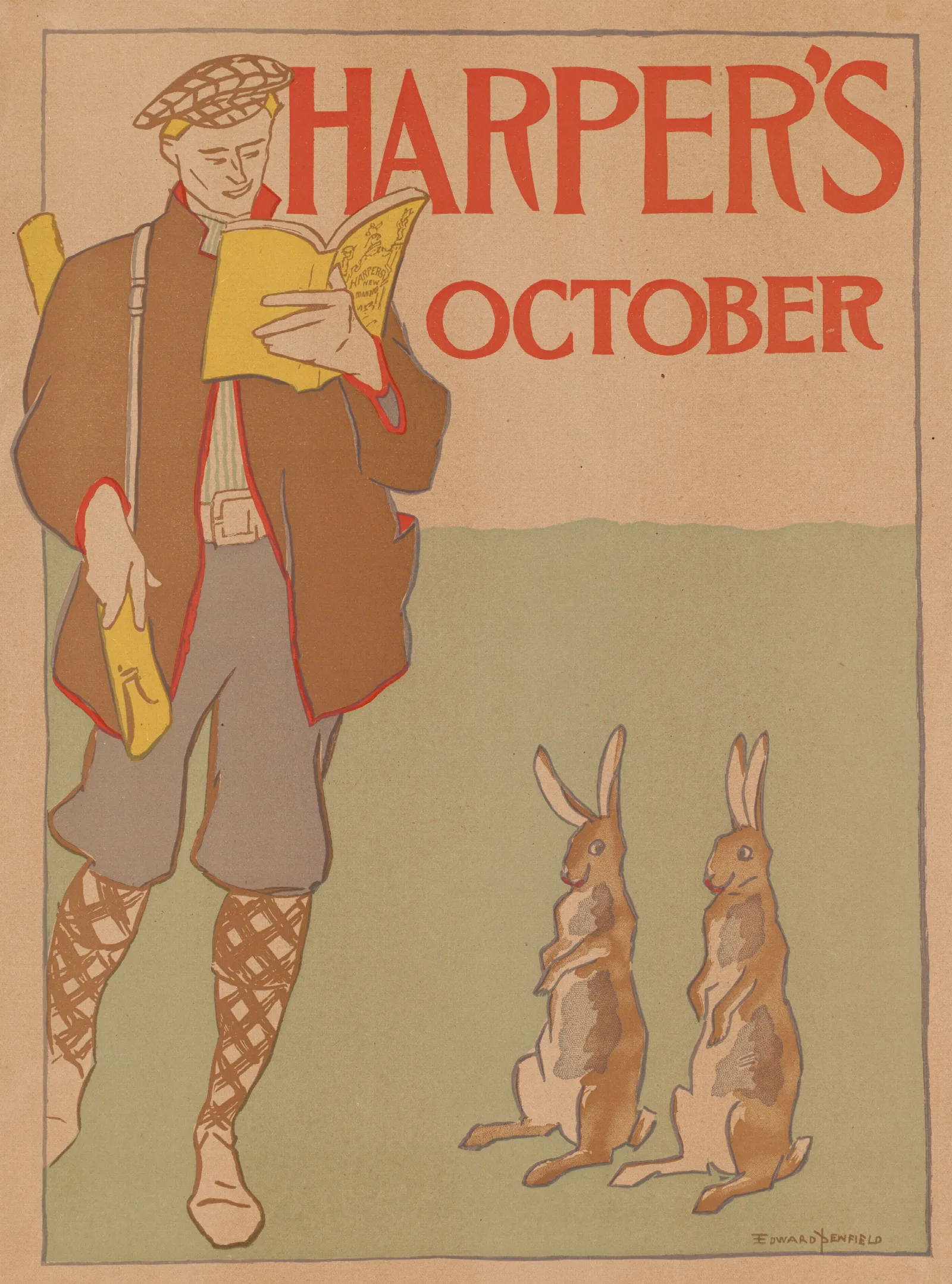 Harpers October 7 Wall Art by Edward Penfield - Canvas Print