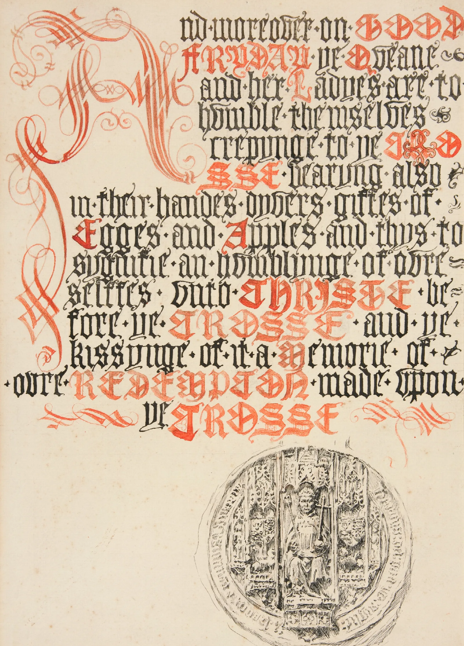 Title Page Design Scribners Magazine Wall Art by Edwin Austin Abbey - Canvas Print