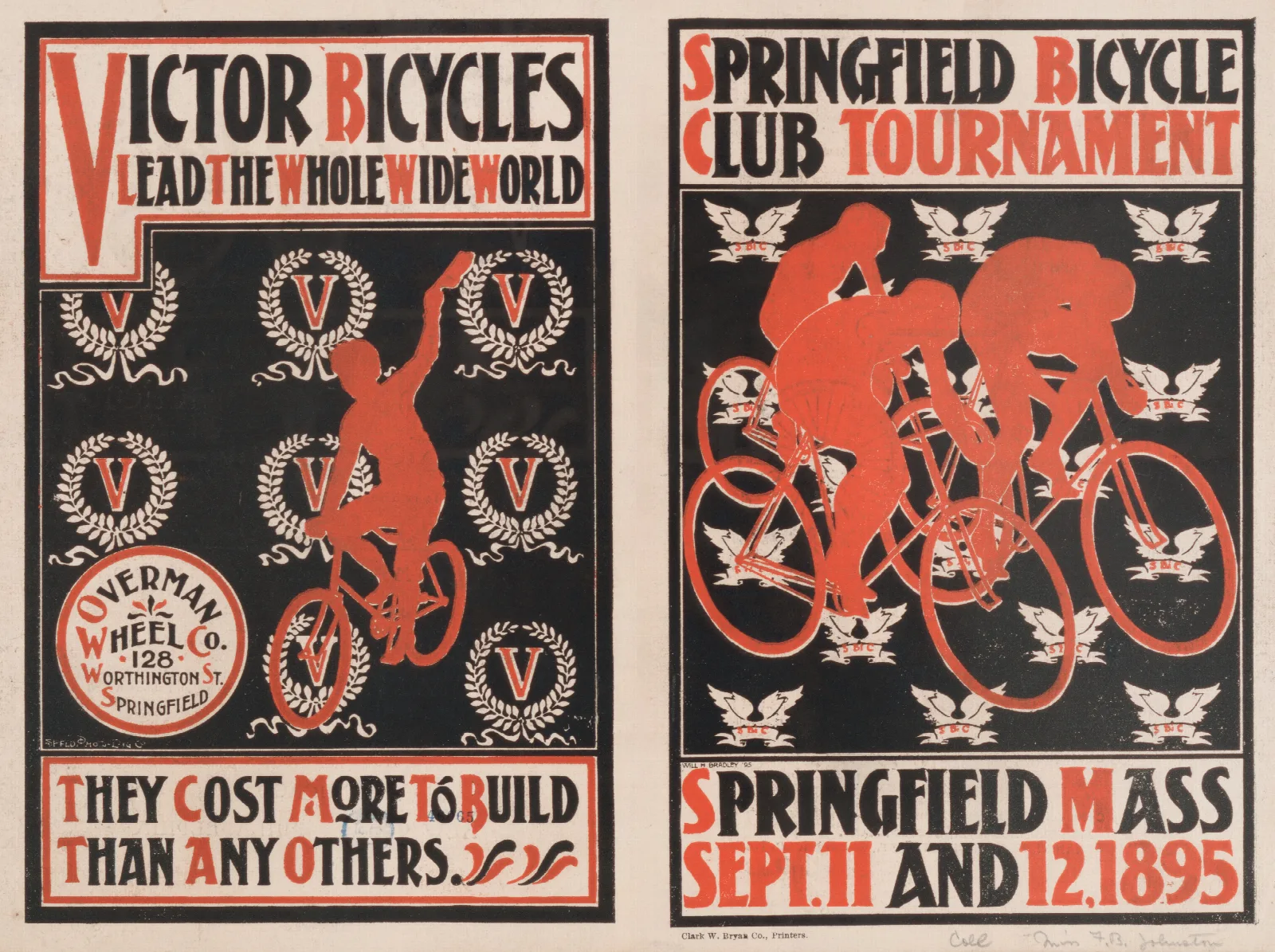 Springfield Bicycle Club Tournament Wall Art by Will Bradley - Canvas Print