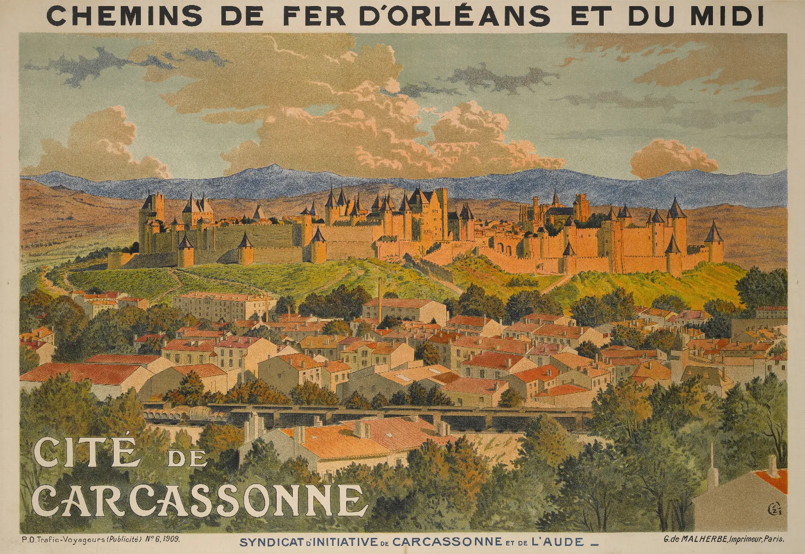 Cite De Carcassonne Wall Art by Eugène Grasset - Canvas Print