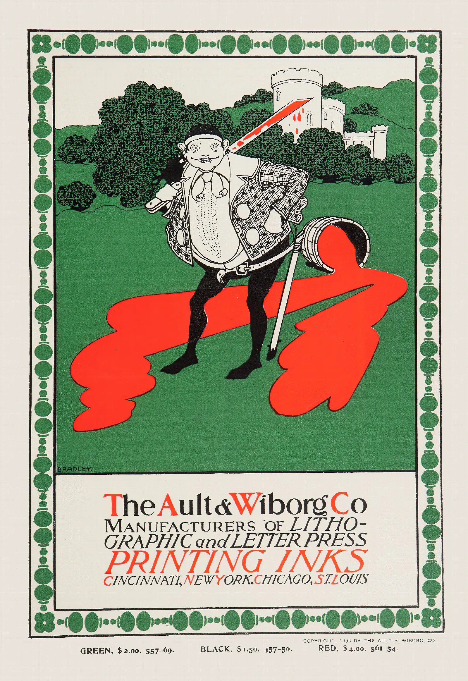 Ault And Wiborg Ad 106 Wall Art by Will Bradley - Canvas Print