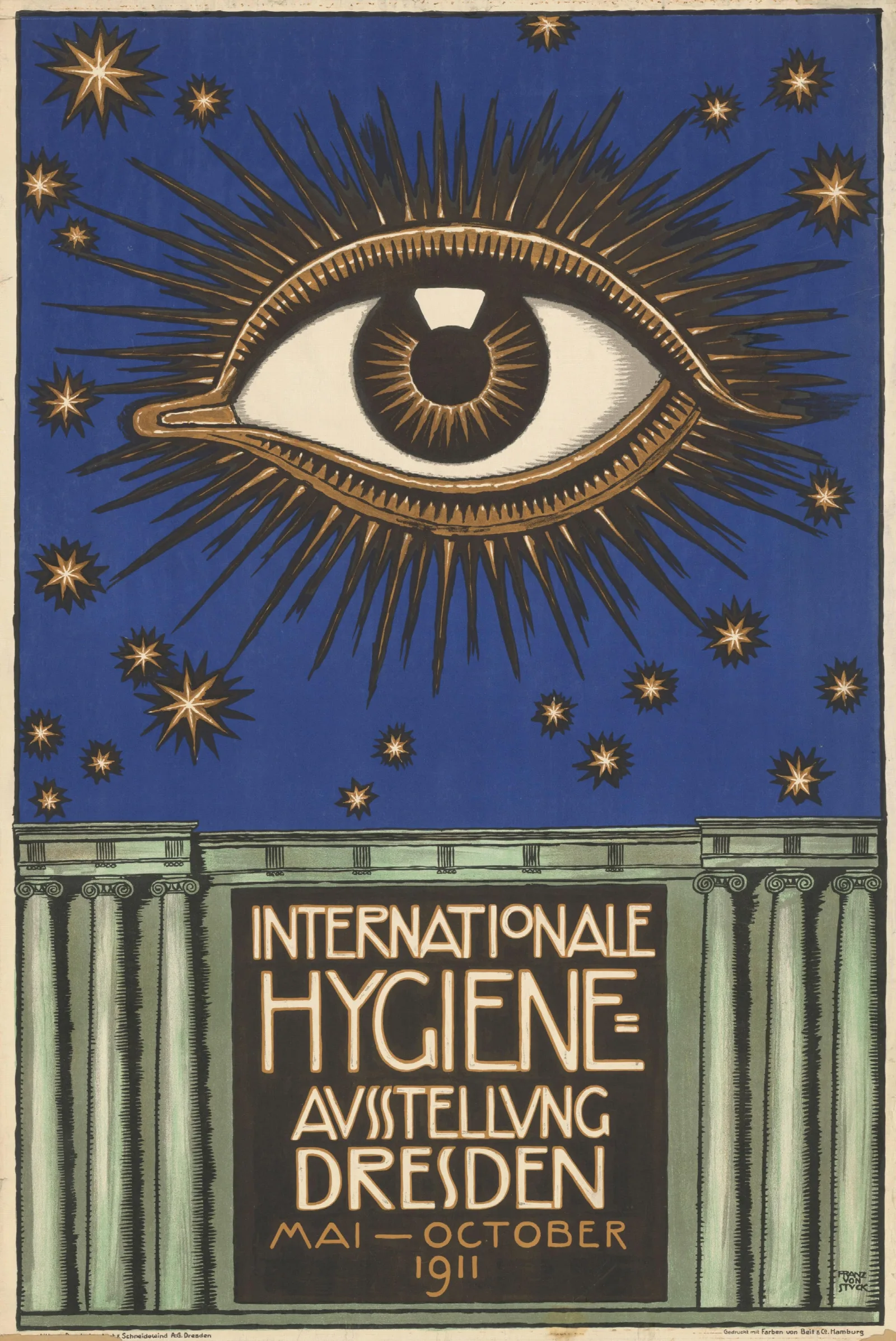Internationale Hygiene Ausstellung Dresden 3 Wall Art by Franz von Stuck - Canvas Print