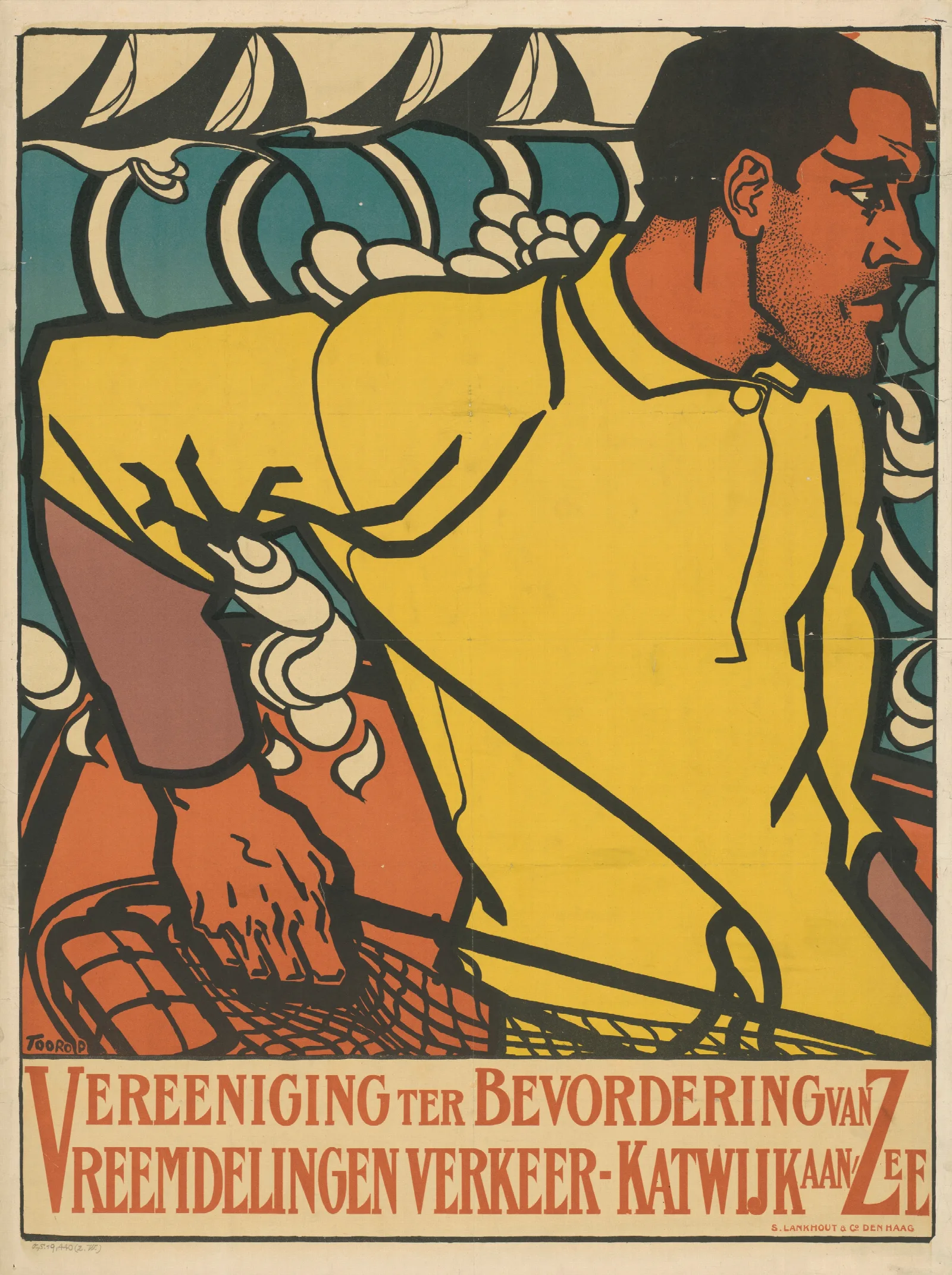 Vereeniging Ter Bevordering Van Vreemdelingenverkeer Katwijk Aan Zee Wall Art by Jan Toorop - Canvas Print