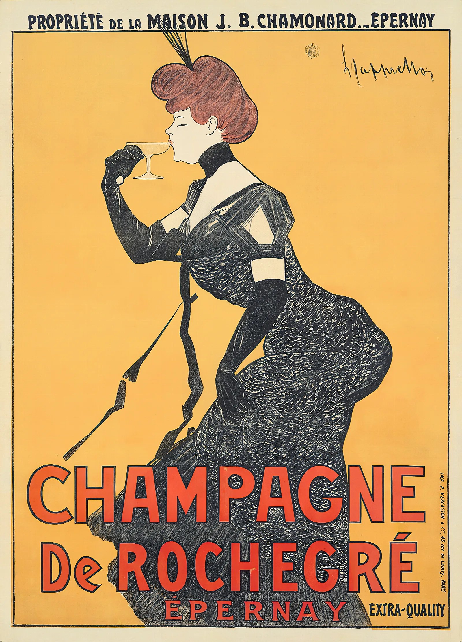 Champagne De Rochegre Wall Art by Leonetto Cappiello - Canvas Print