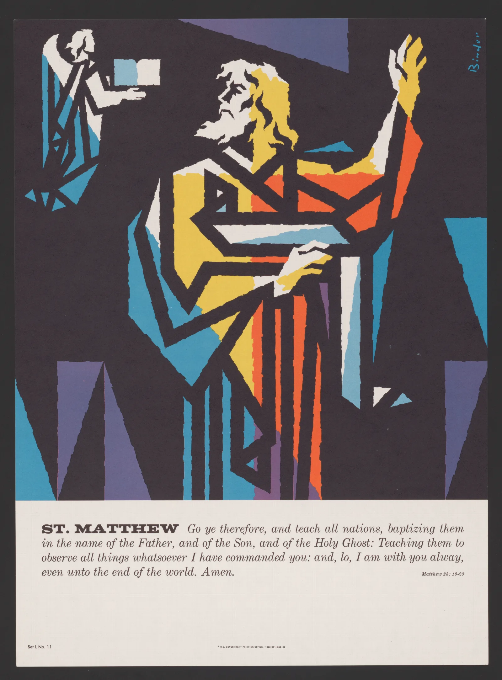 St Matthew Wall Art by Joseph Binder - Canvas Print