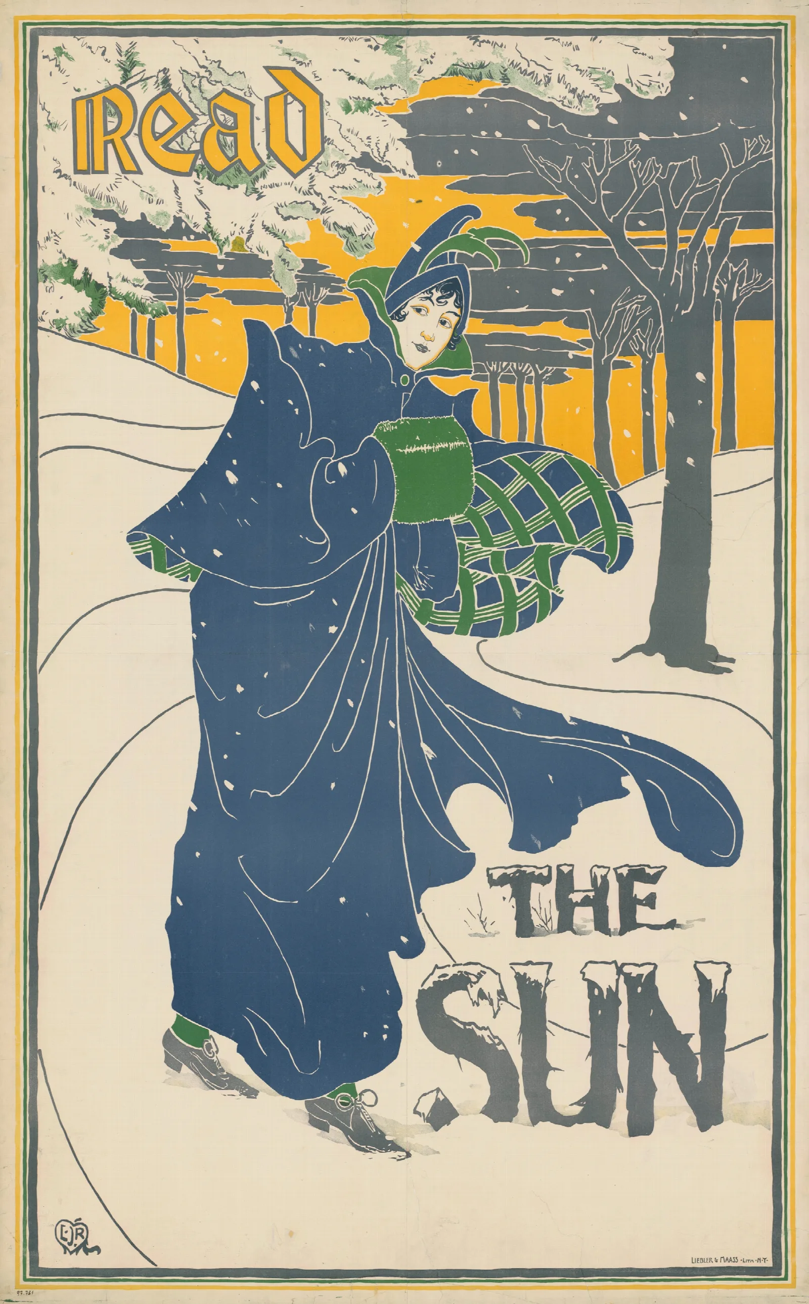 Read The Sun Wall Art by Louis Rhead - Canvas Print
