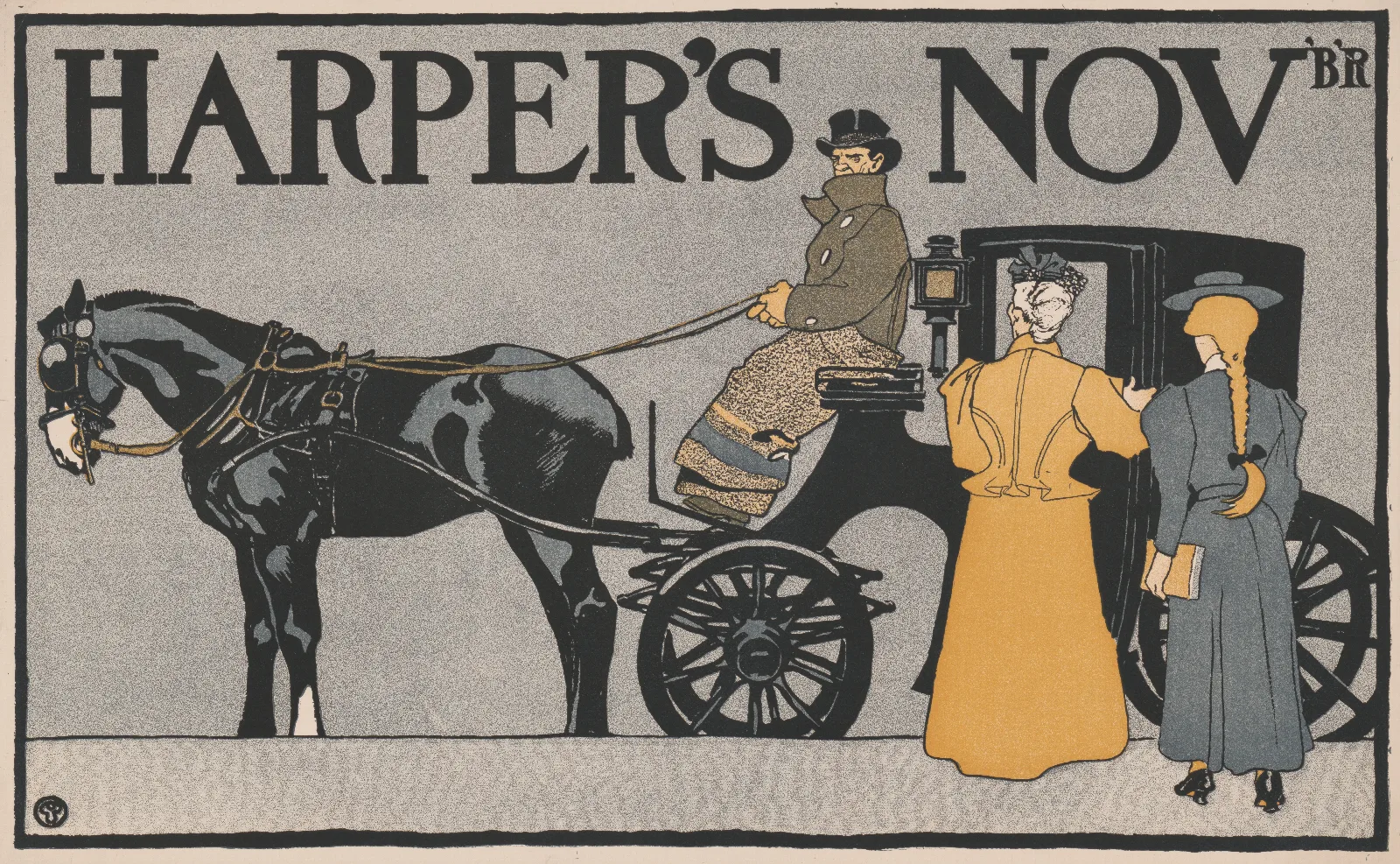 Harpers Novbr Wall Art by Edward Penfield - Canvas Print