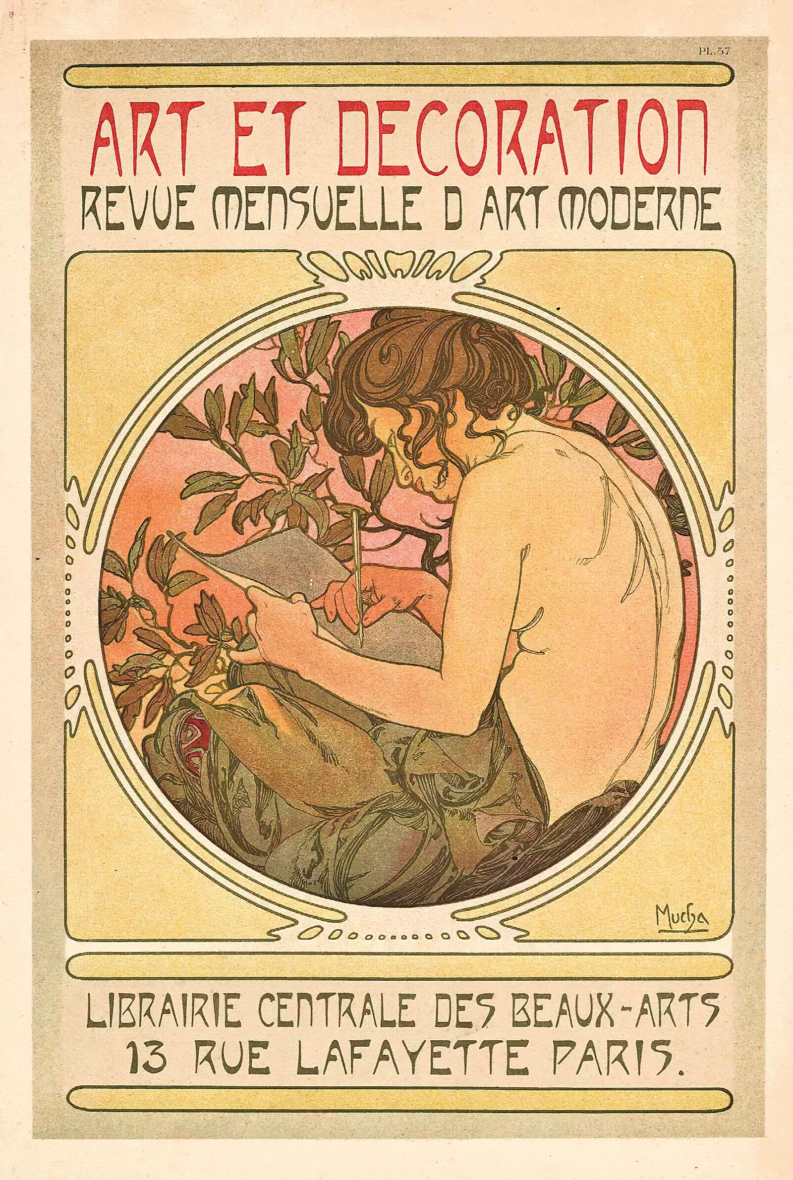 Documents Decoratives Wall Art by Alphonse Mucha - Canvas Print
