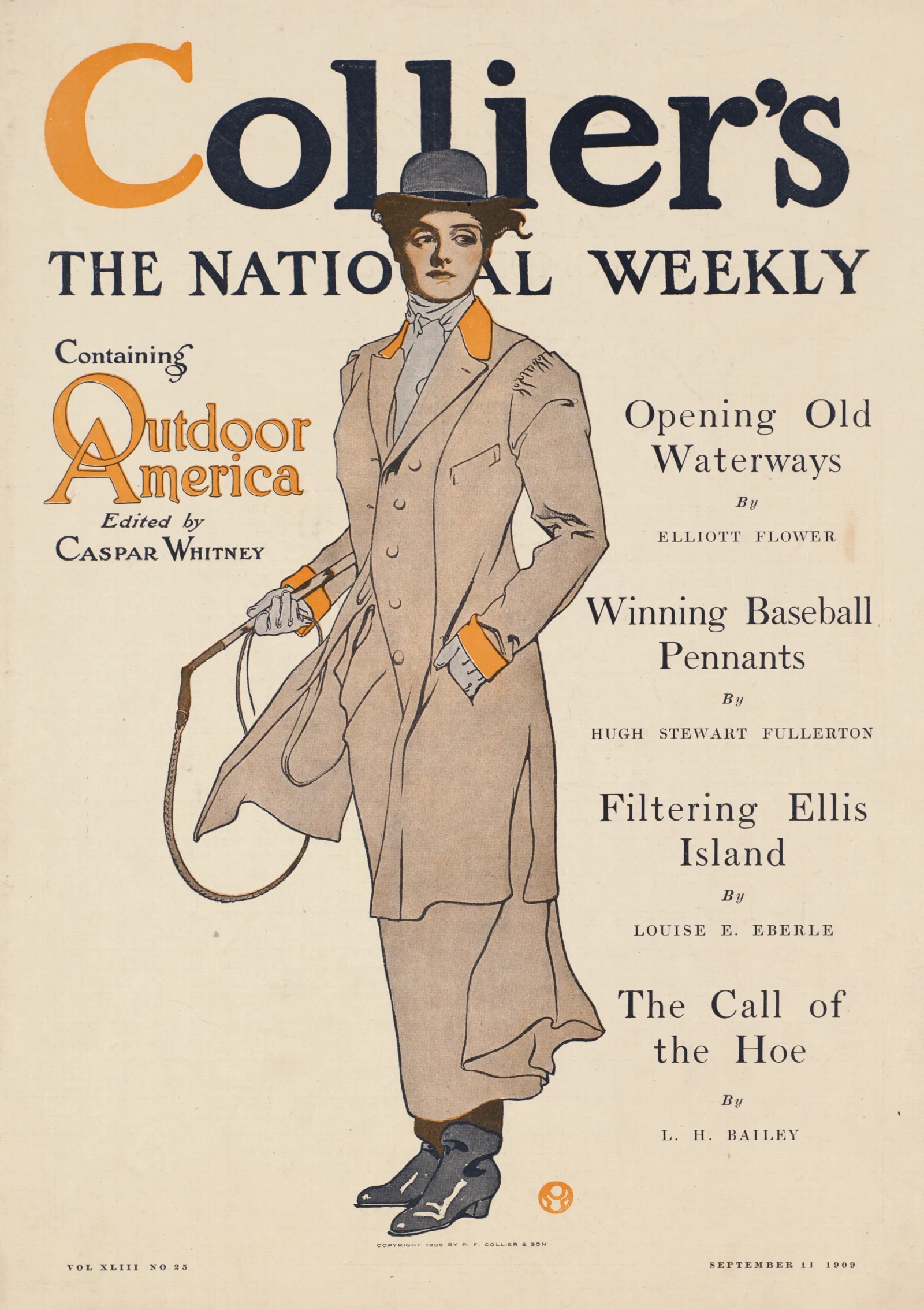 Colliers The National Weekly Containing Outdoor America Wall Art by Edward Penfield - Canvas Print