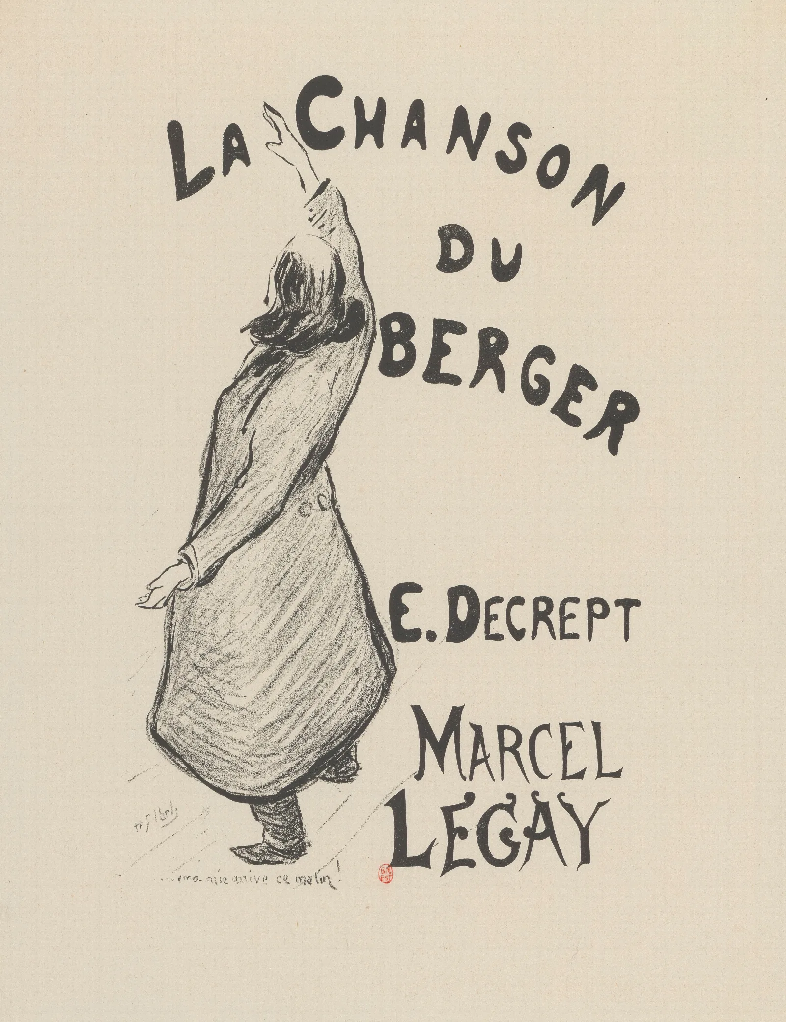 La Chanson Du Berger E Decrept Marcel Legay Wall Art by Henri-Gabriel Ibels - Canvas Print