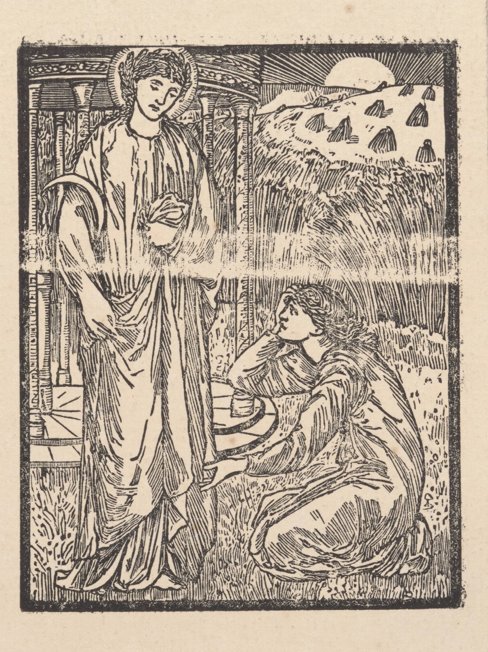 Psyche Praying To Ceres Wall Art by Sir Edward Coley Burne-Jones - Canvas Print
