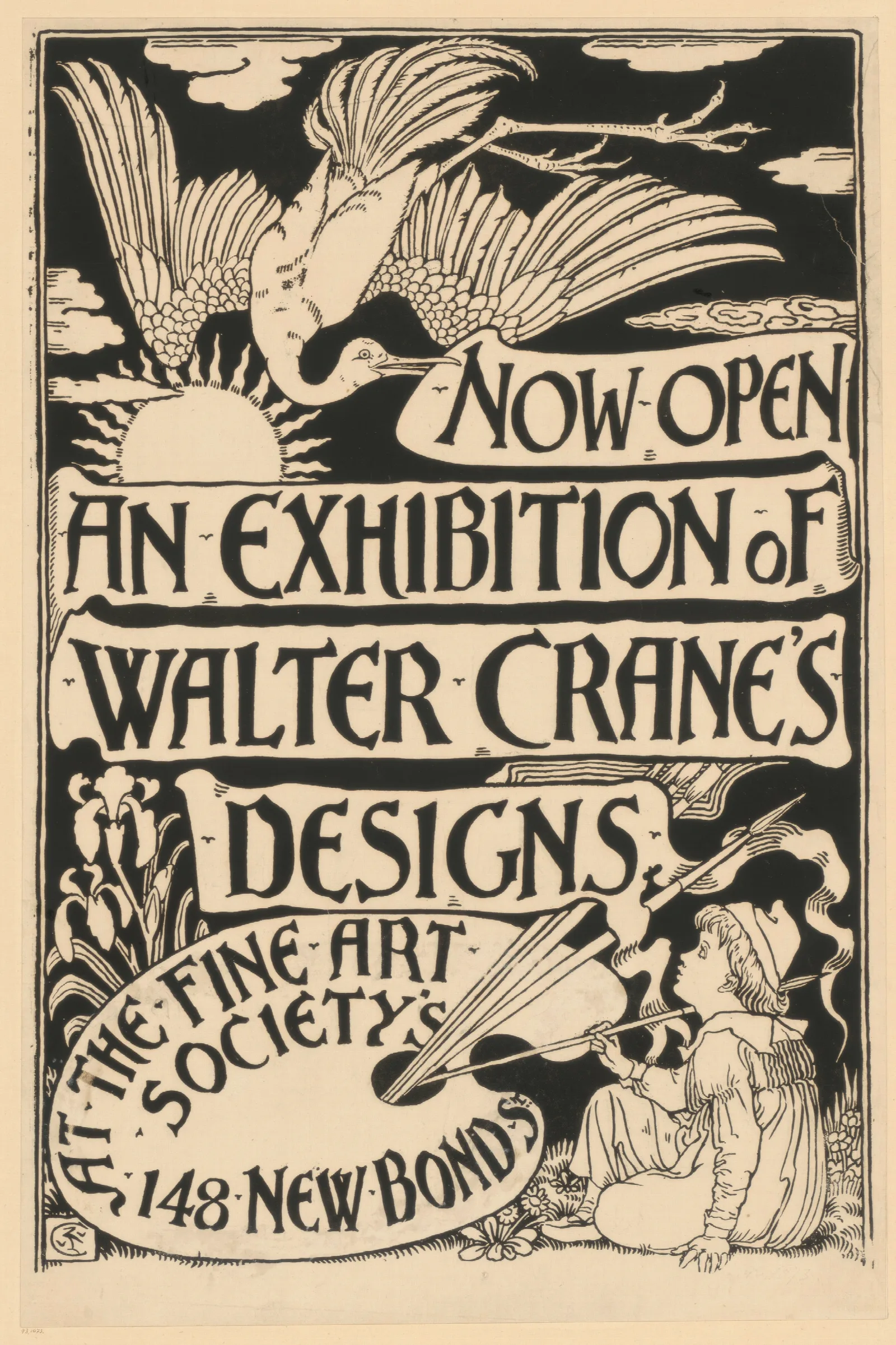 Now Open An Exhibition Of Walter Cranes Designs Wall Art by Walter Crane - Canvas Print