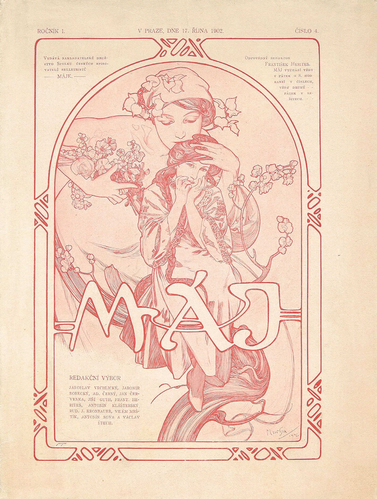 Maje Wall Art by Alphonse Mucha - Canvas Print