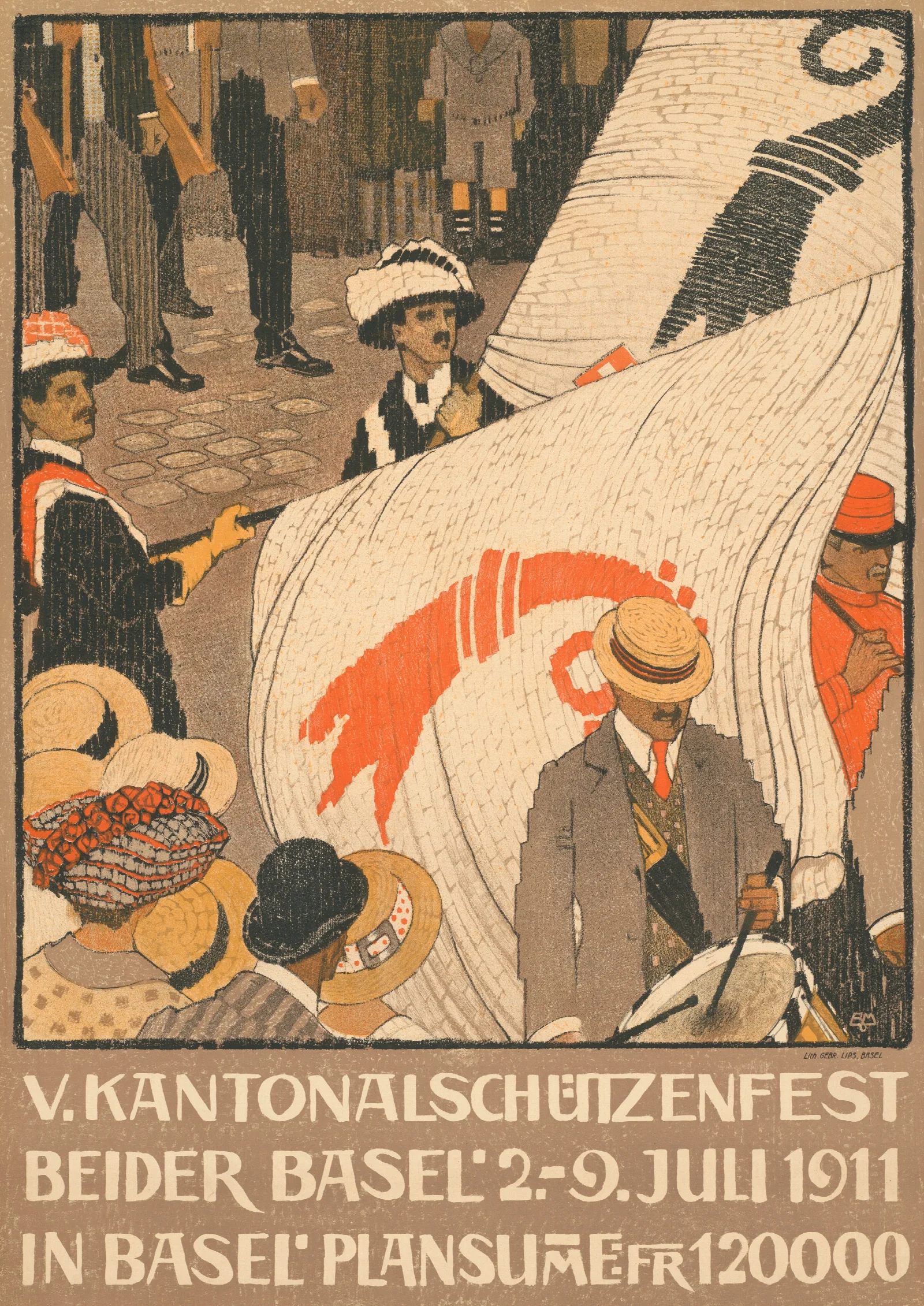 V Kantonalschutzenfest Beider Basel 2 Wall Art by Burkhard Mangold - Canvas Print