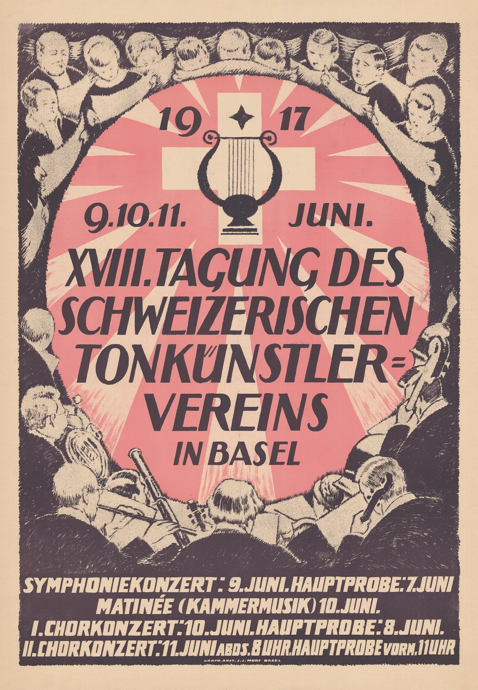 Xviii Tagung Des Schweizerischen Tonkunstlervereins In Basel Wall Art by Burkhard Mangold - Canvas Print