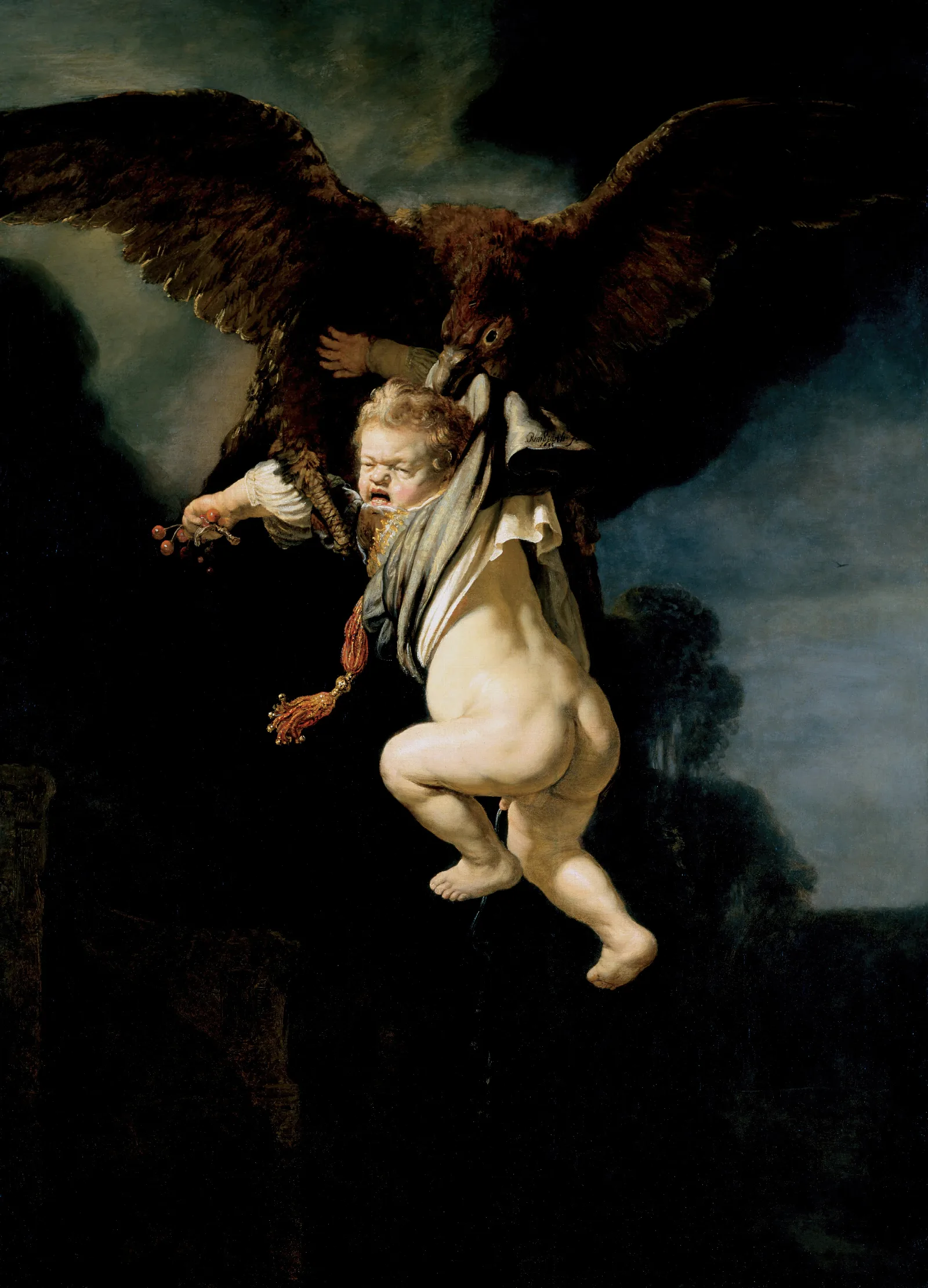 The Abduction Of Ganymede 3 Wall Art by Rembrandt van Rijn - Canvas Print