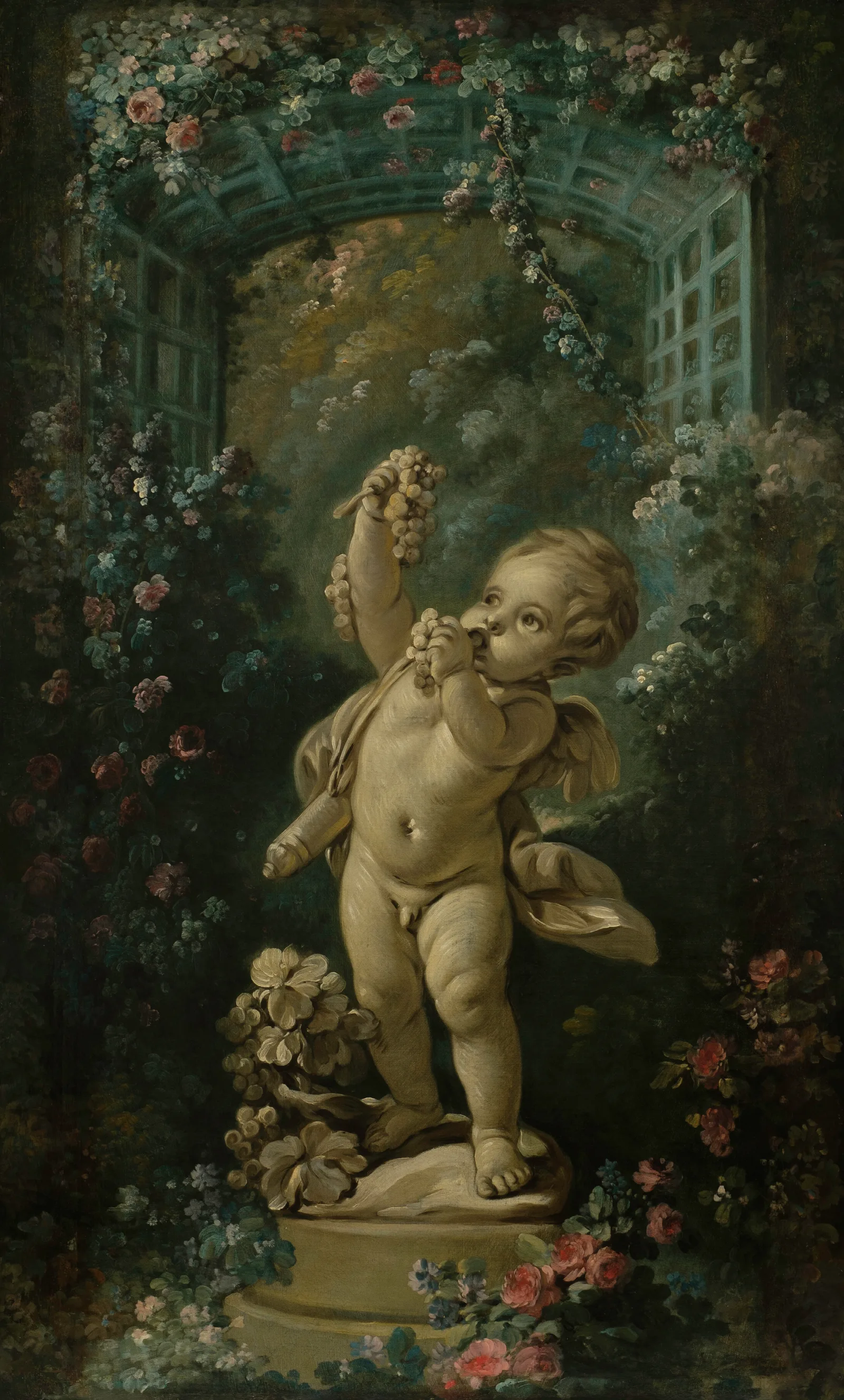 Amour Aux Raisins Wall Art by François Boucher - Canvas Print