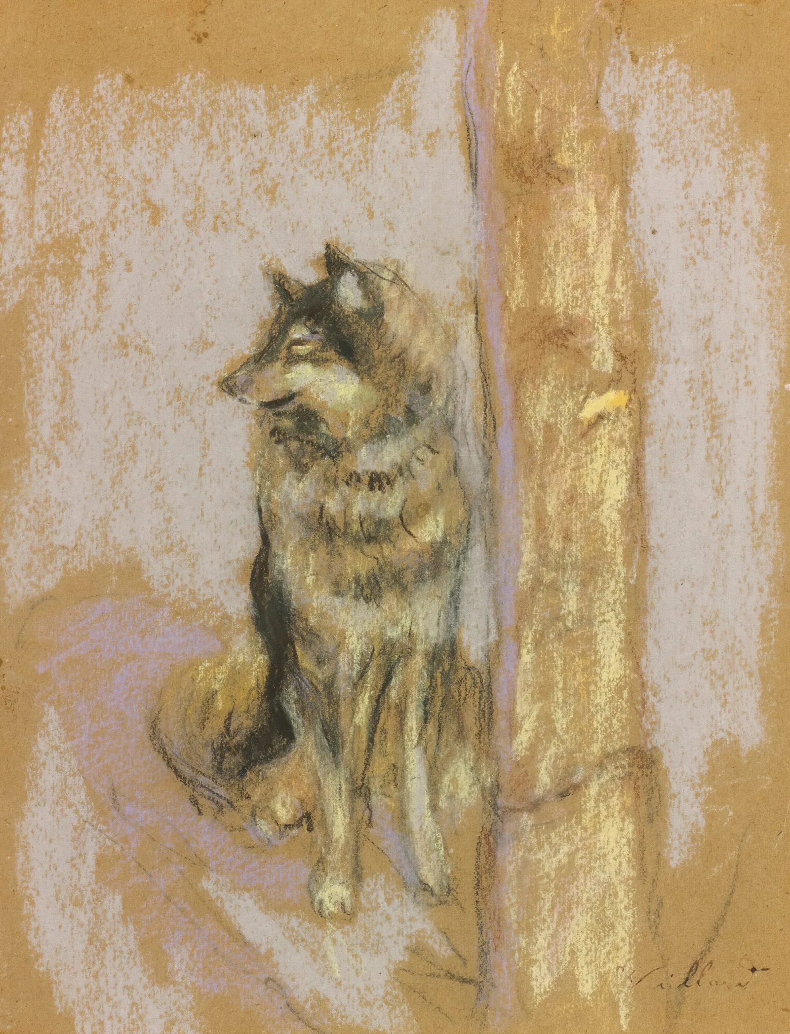 Le Chien Loup A Gerardmer Wall Art by Édouard Vuillard - Canvas Print