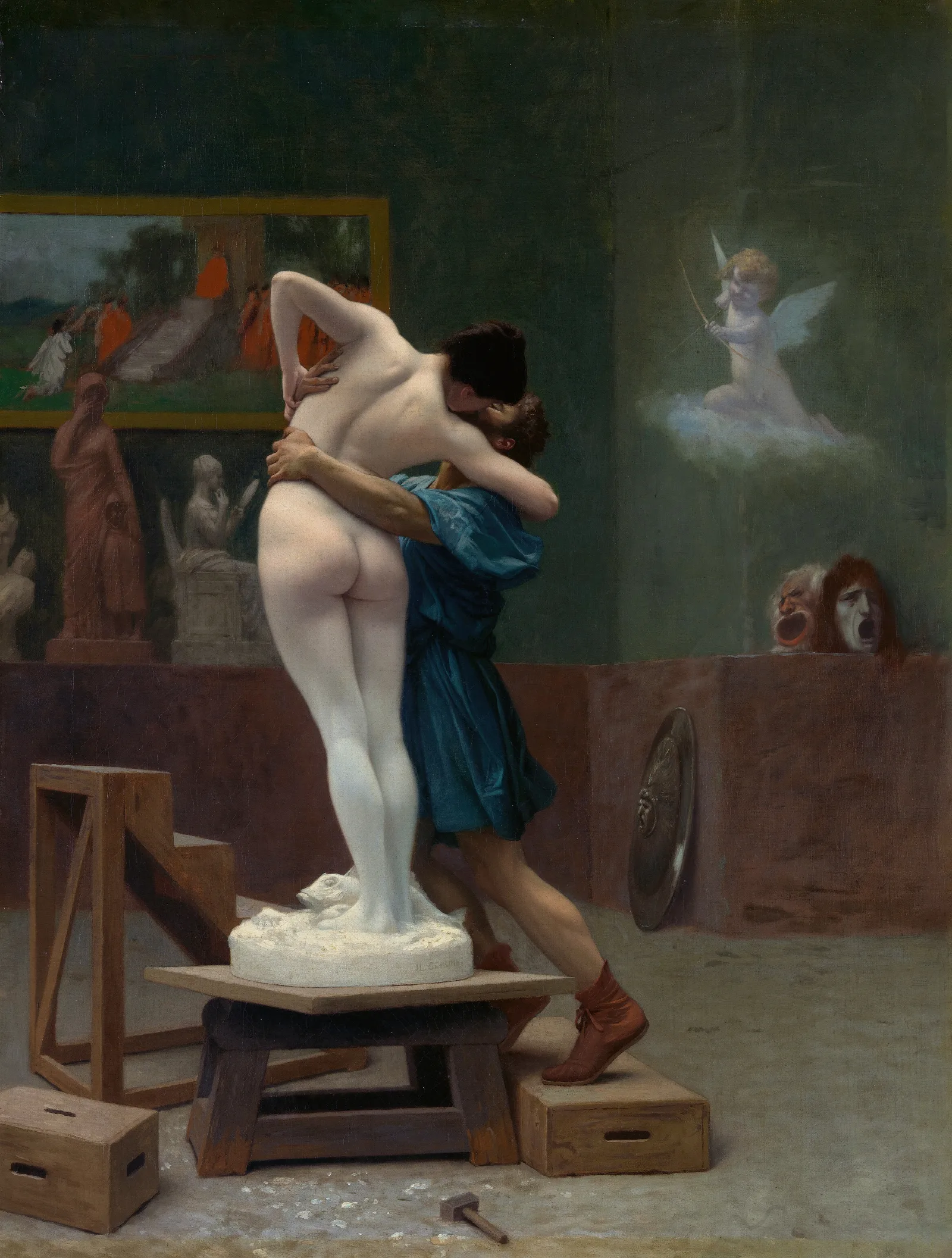 Pygmalion And Galatea Wall Art by Jean-Léon Gérôme - Canvas Print