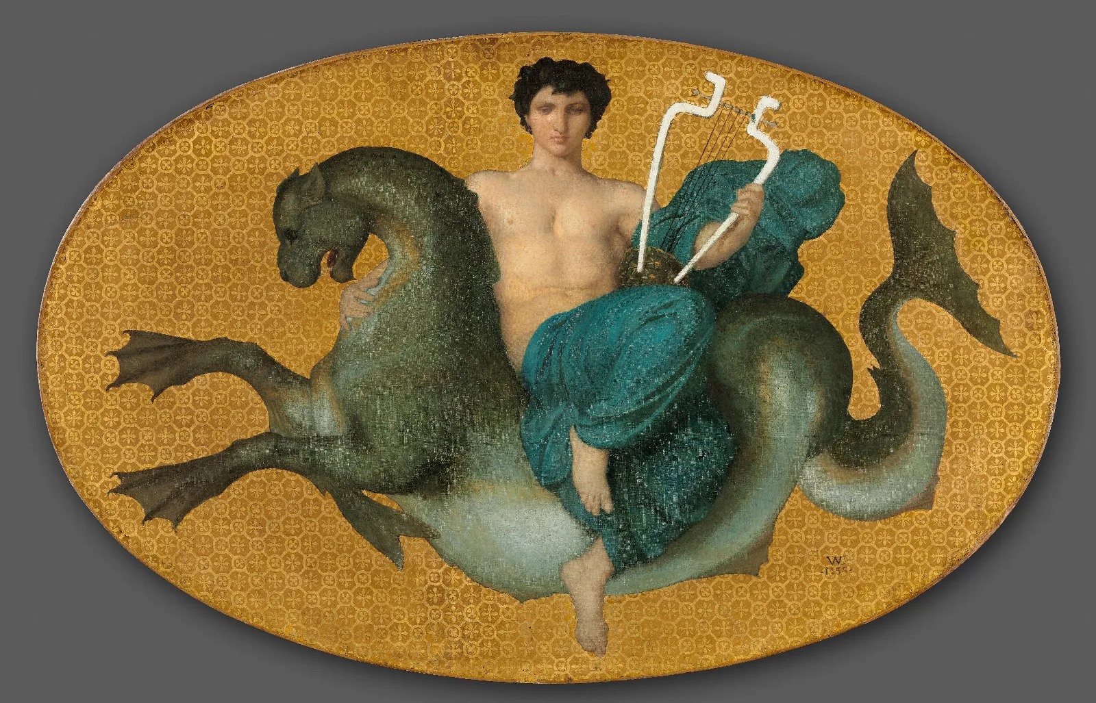 Arion On A Sea Horse Wall Art by William Bouguereau - Canvas Print