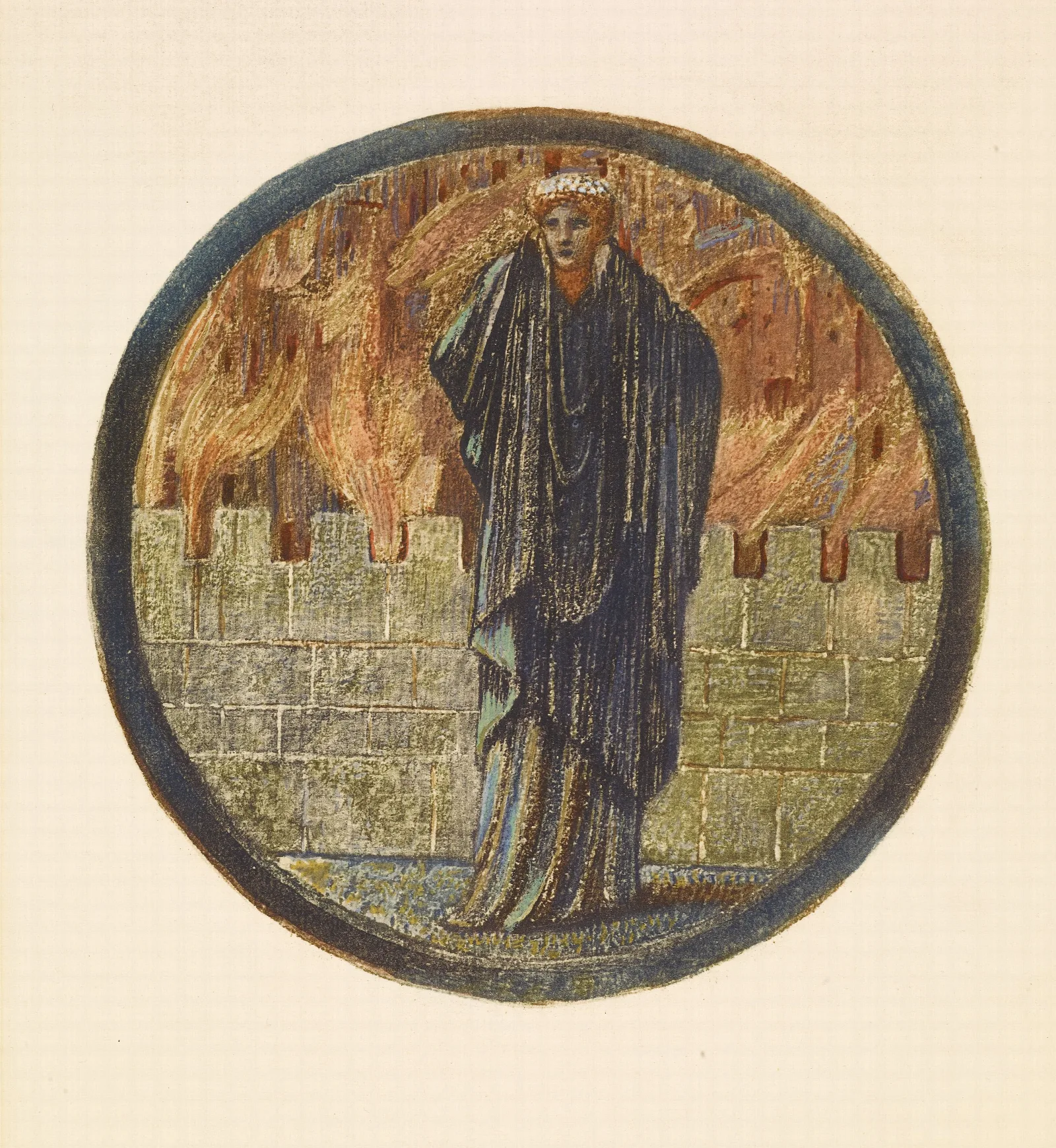 Helens Tears Wall Art by Sir Edward Coley Burne-Jones - Canvas Print