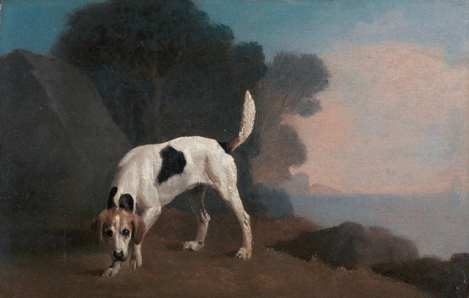 Foxhound On The Scent Wall Art by George Stubbs - Canvas Print