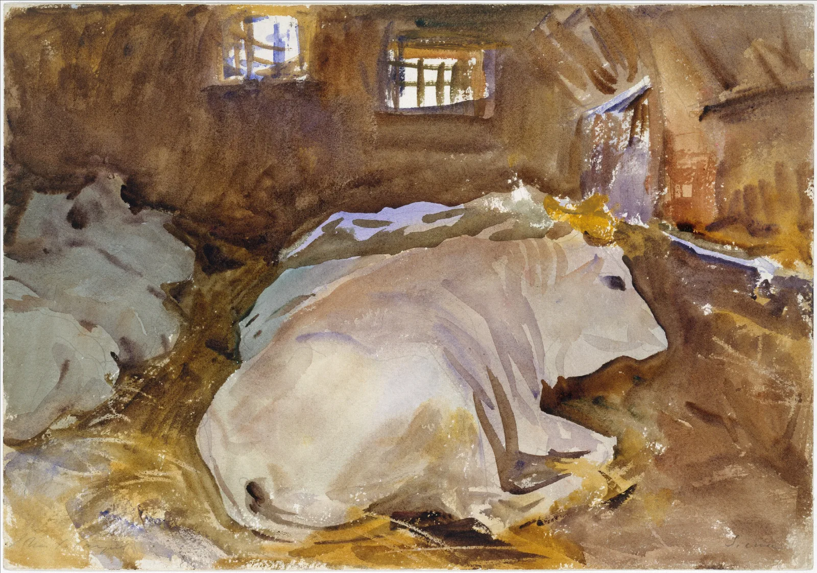 Oxen Wall Art by John Singer Sargent - Canvas Print