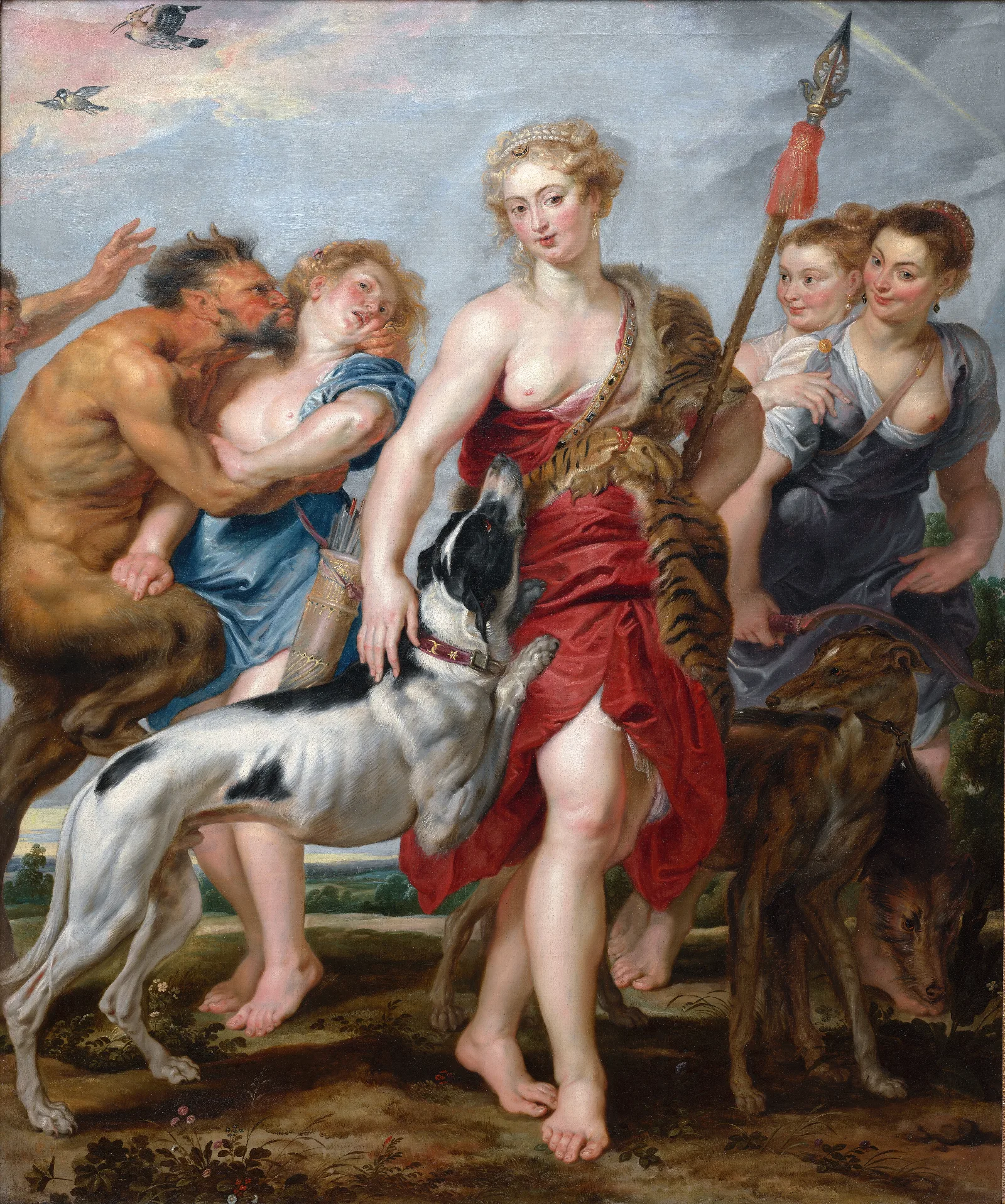 Diana And Her Nymphs Departing For The Hunt Wall Art by Peter Paul Rubens - Canvas Print