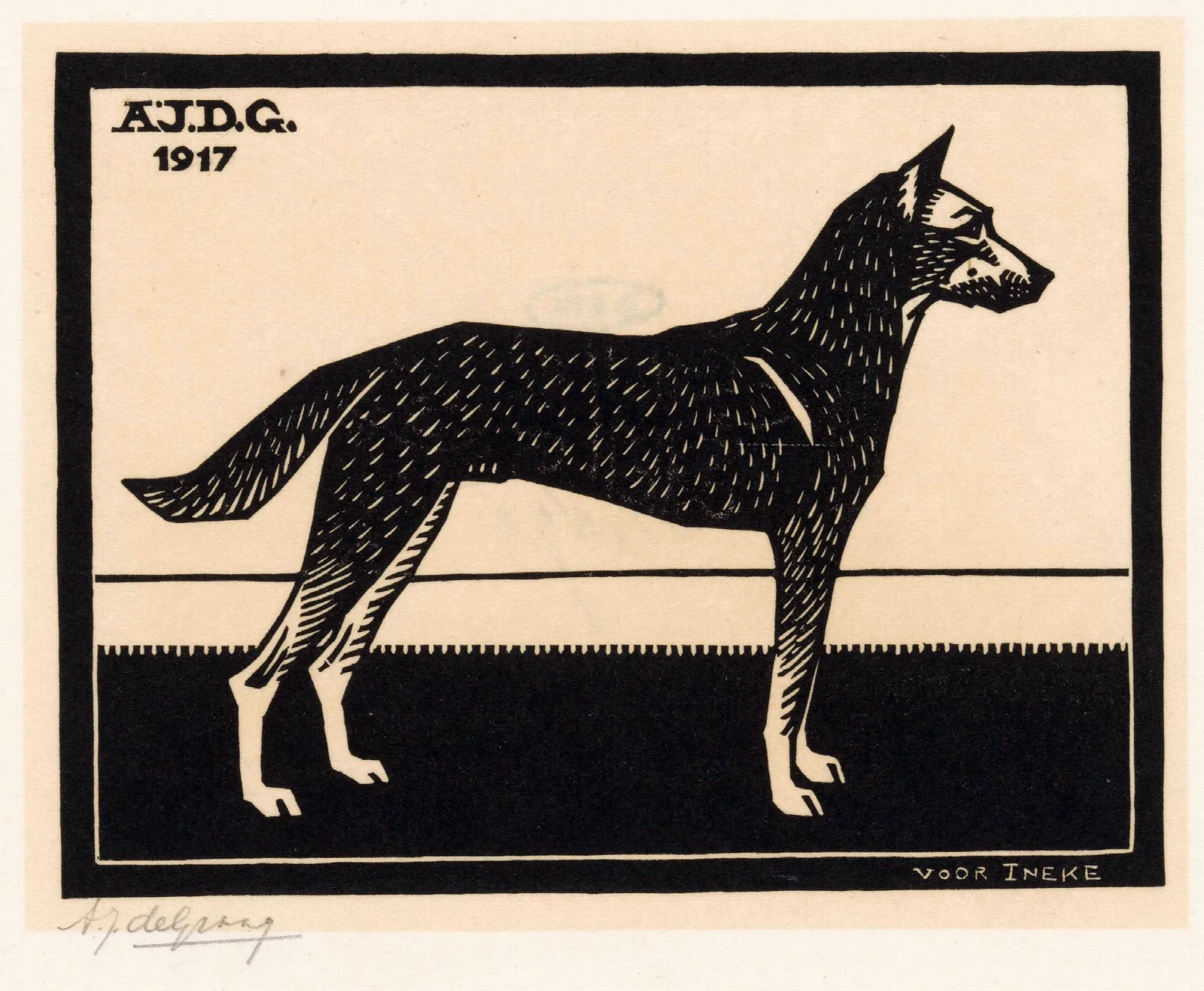 Hond Wall Art by Julie de Graag - Canvas Print
