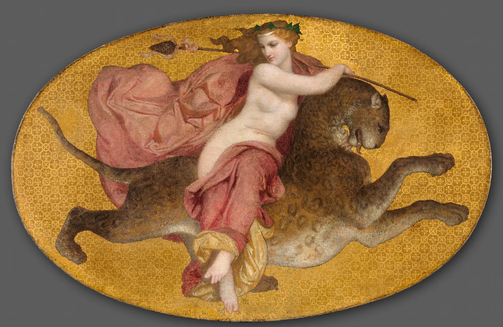 Bacchante On A Panther Wall Art by William Bouguereau - Canvas Print