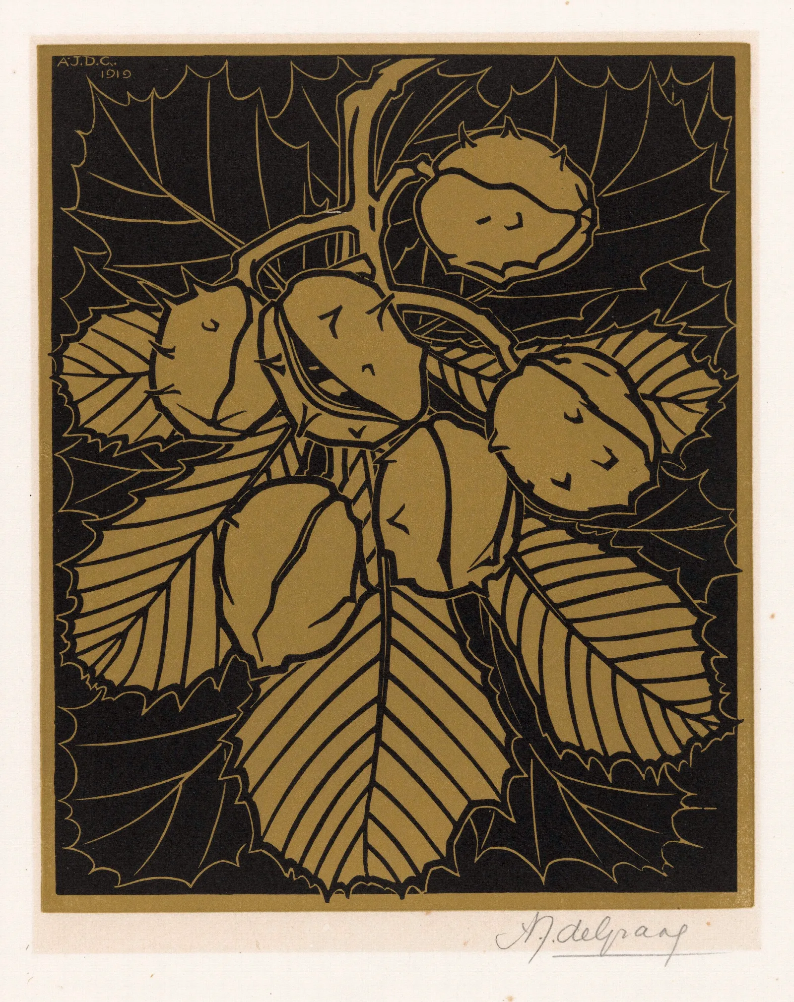 Kastanjetak Wall Art by Julie de Graag - Canvas Print