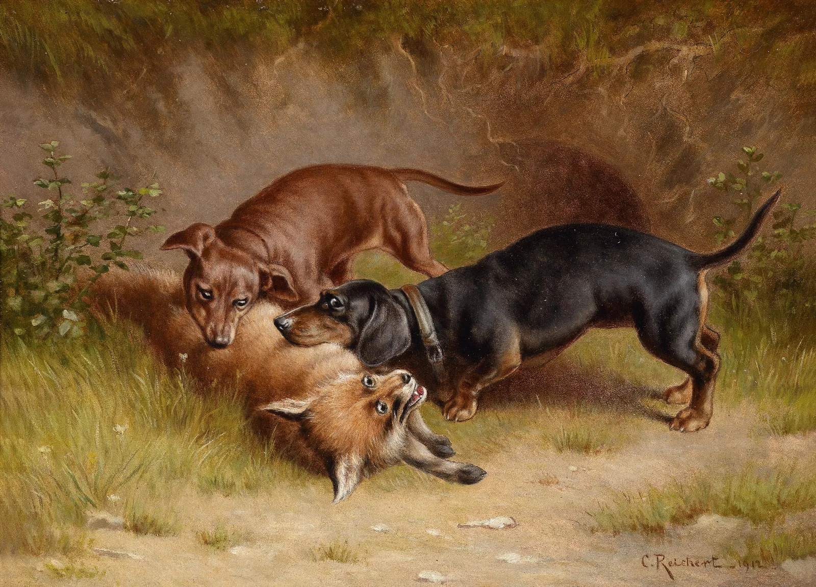 Jagdbeute Wall Art by Carl Reichert - Canvas Print