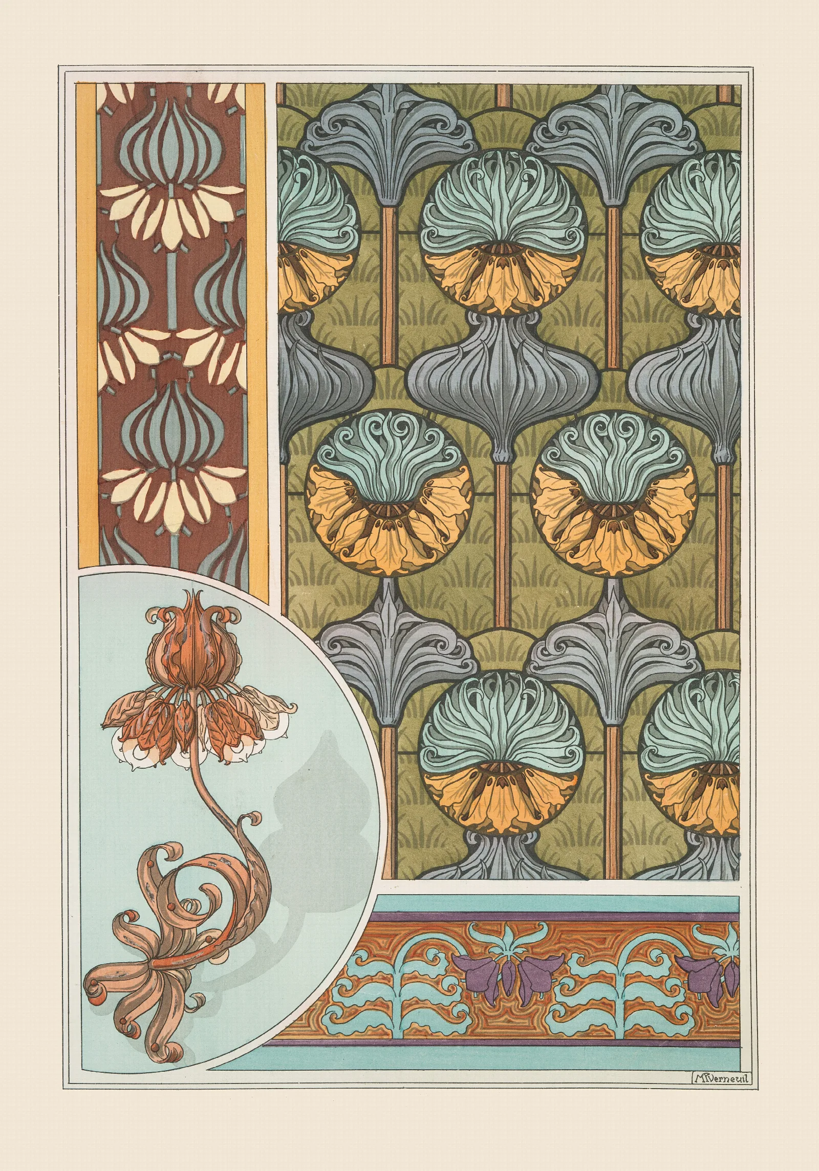 Couronne Imperiale 2 Wall Art by Maurice Pillard Verneuil - Canvas Print